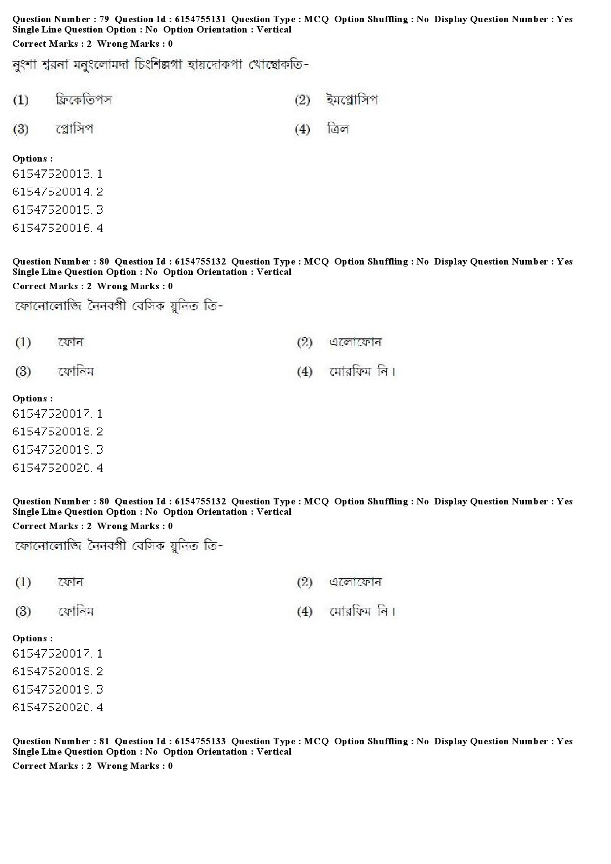 UGC NET Manipuri Question Paper December 2019 73