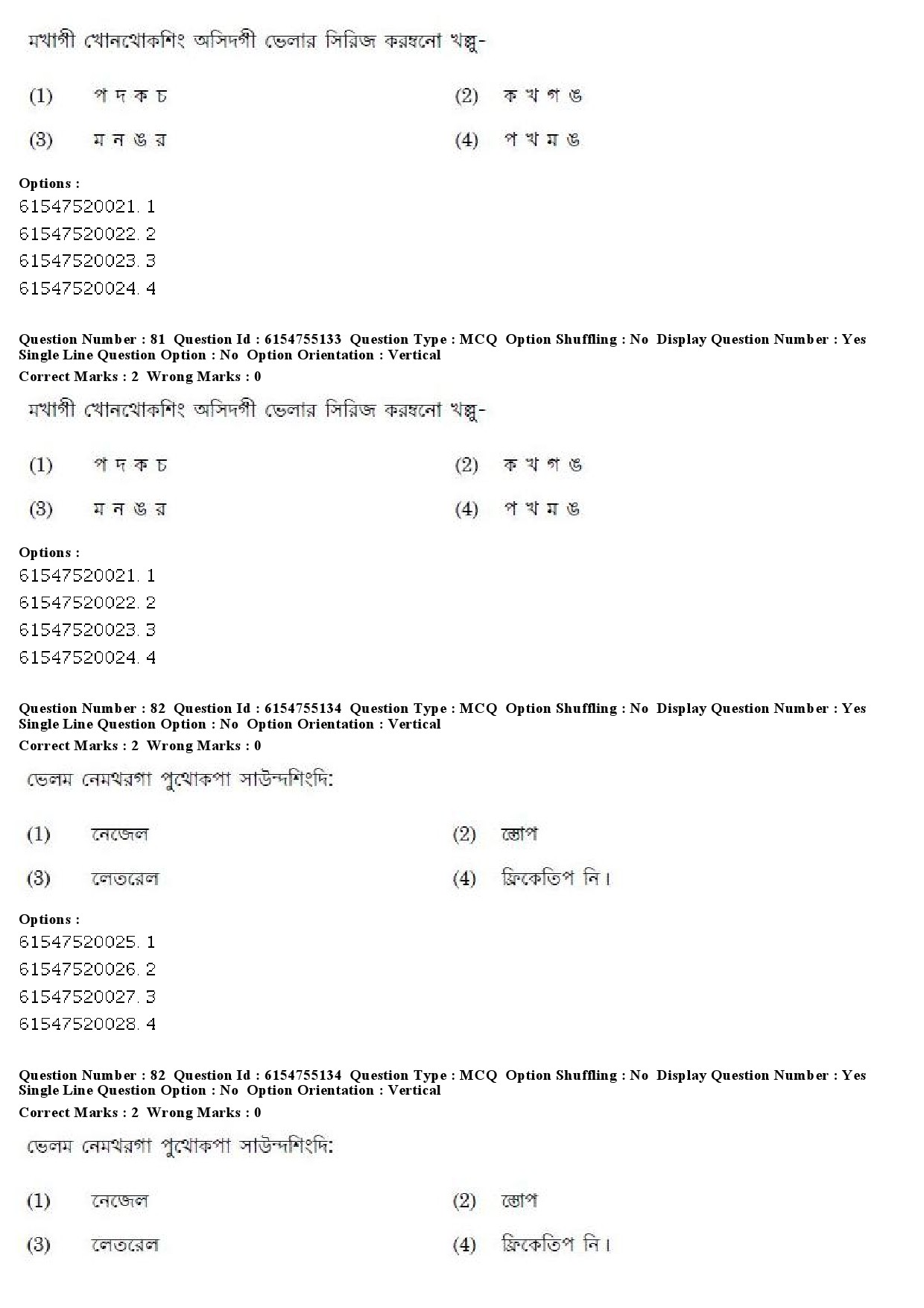 UGC NET Manipuri Question Paper December 2019 74