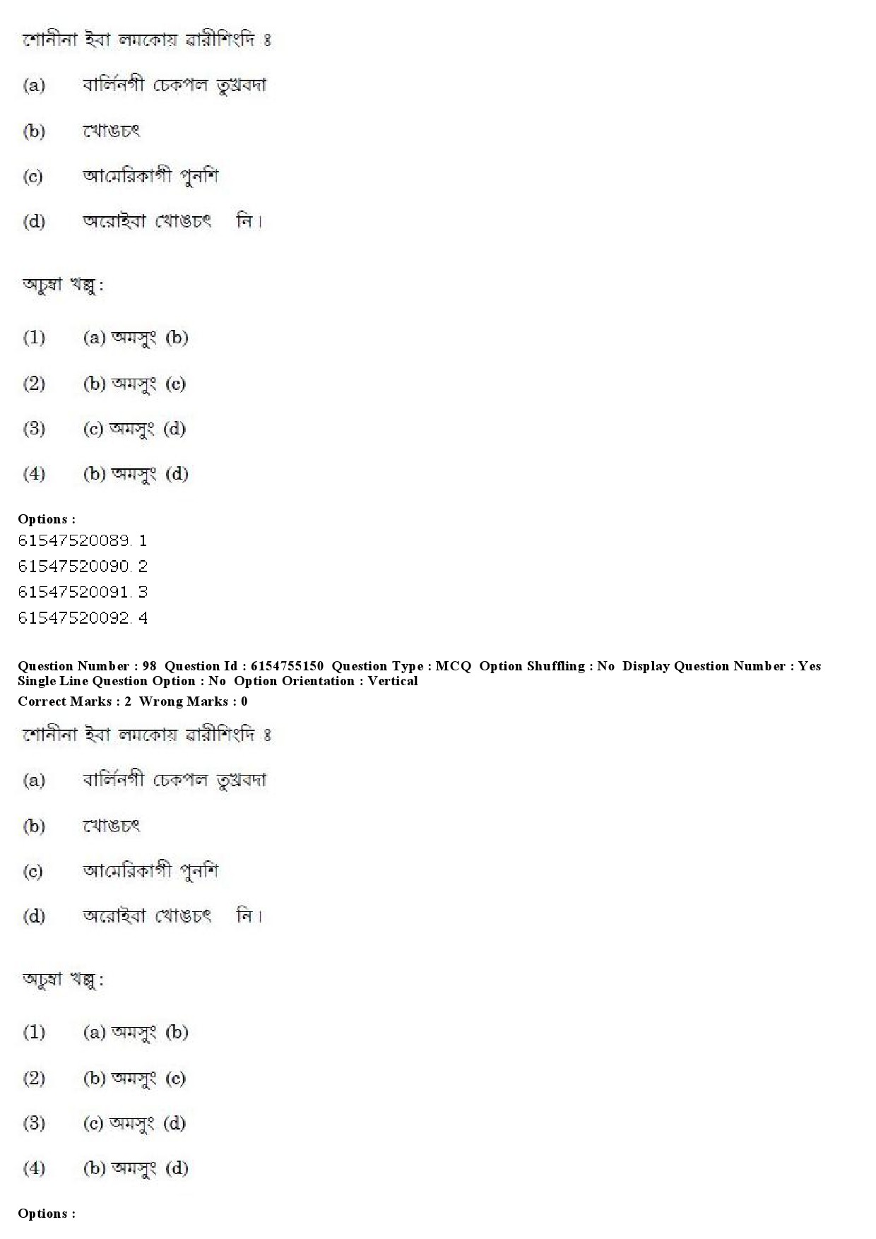 UGC NET Manipuri Question Paper December 2019 90