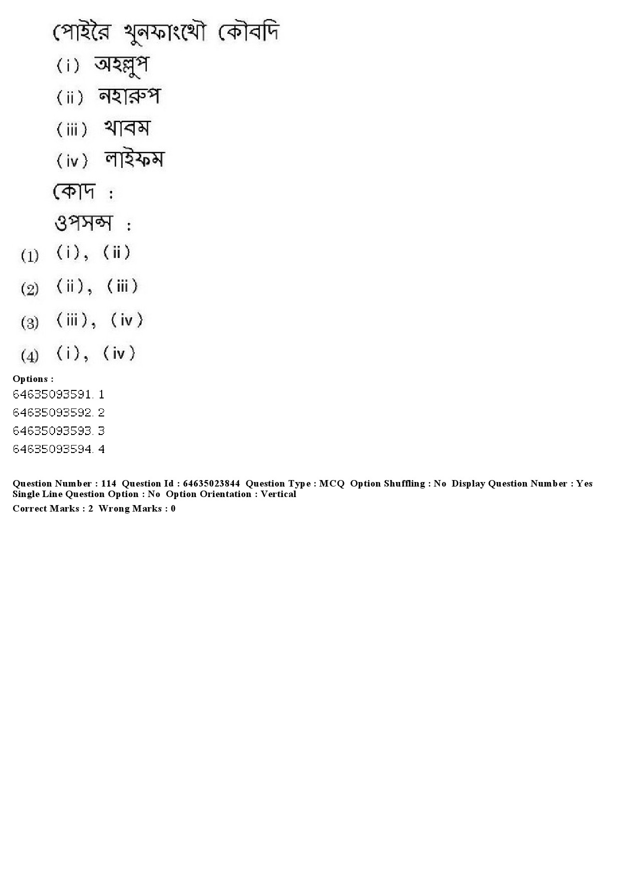 UGC NET Manipuri Question Paper June 2019 101