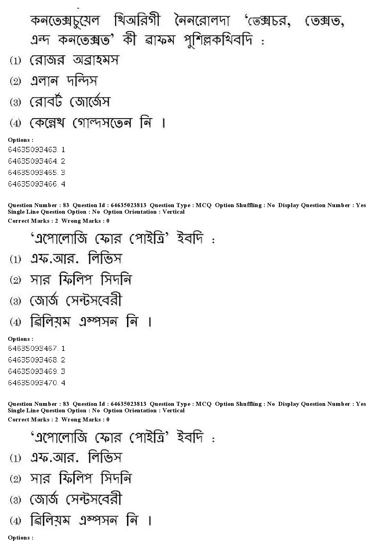 UGC NET Manipuri Question Paper June 2019 70