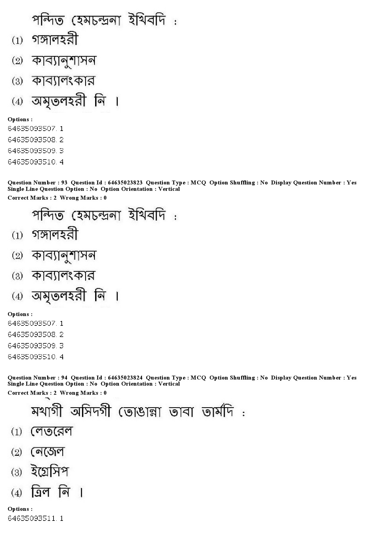 UGC NET Manipuri Question Paper June 2019 79