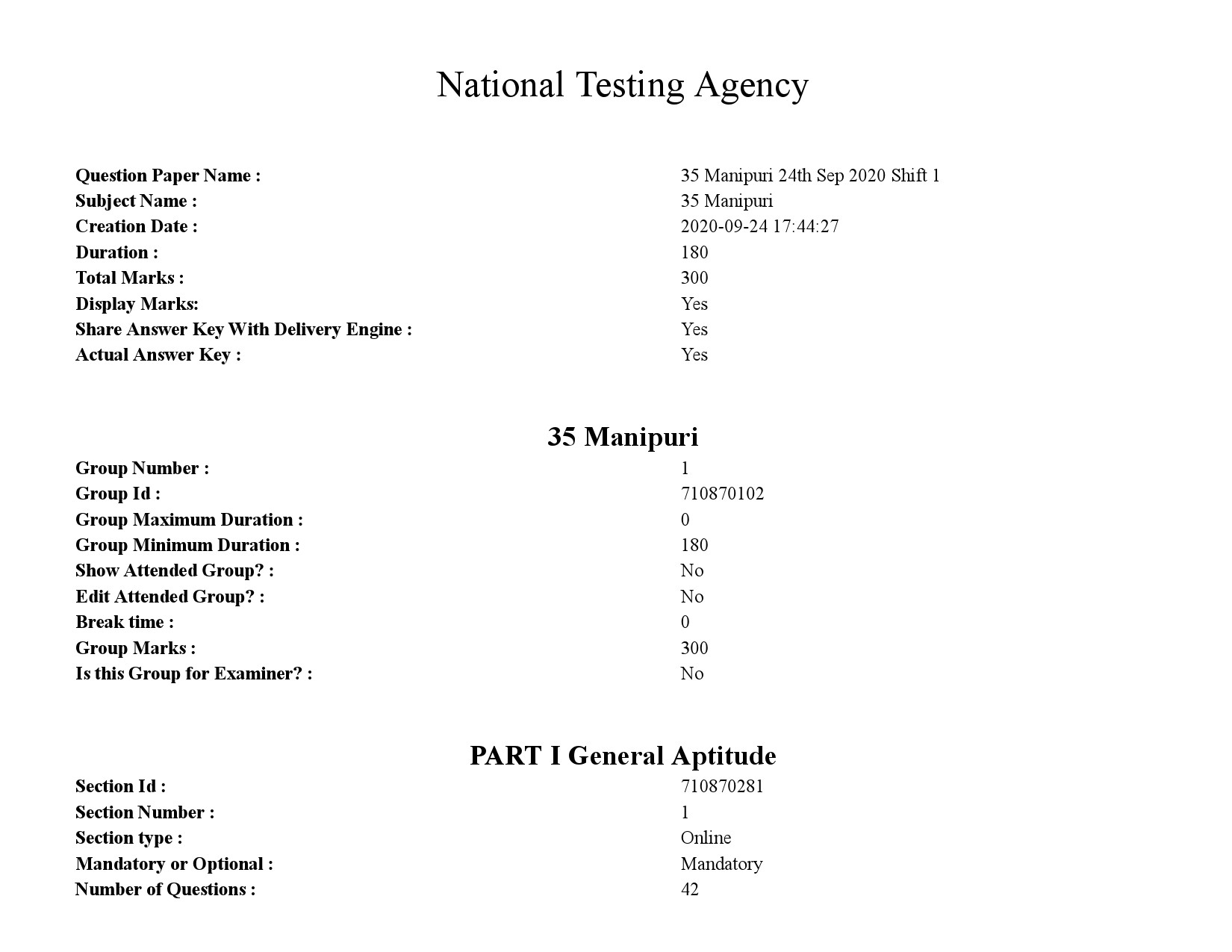 UGC NET Manipuri Question Paper September 2020 1