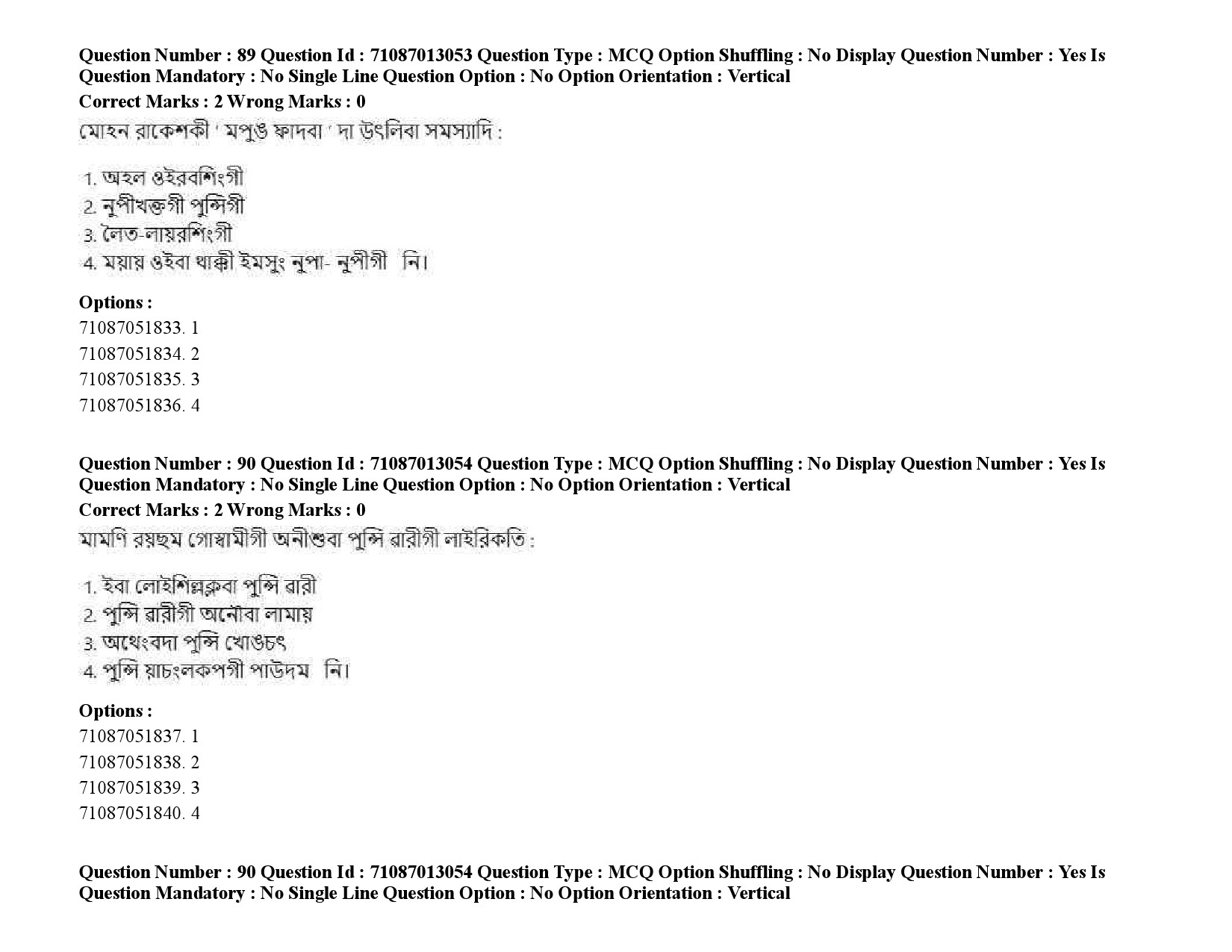 UGC NET Manipuri Question Paper September 2020 121