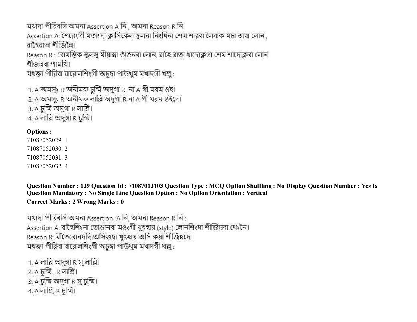 UGC NET Manipuri Question Paper September 2020 198