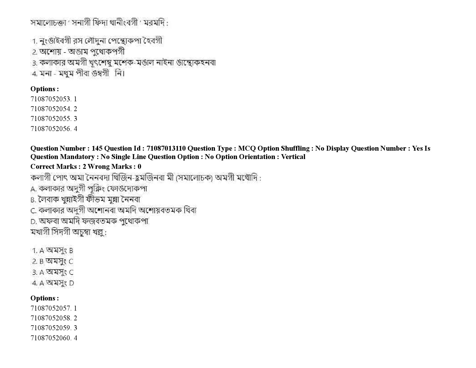 UGC NET Manipuri Question Paper September 2020 204