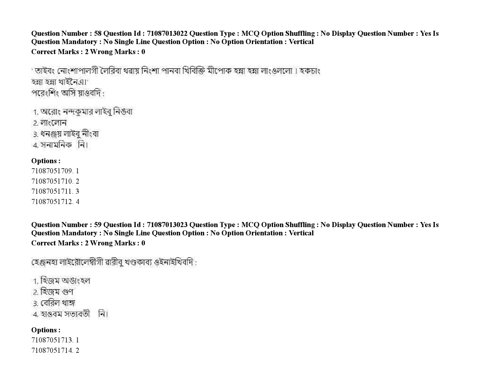 UGC NET Manipuri Question Paper September 2020 89