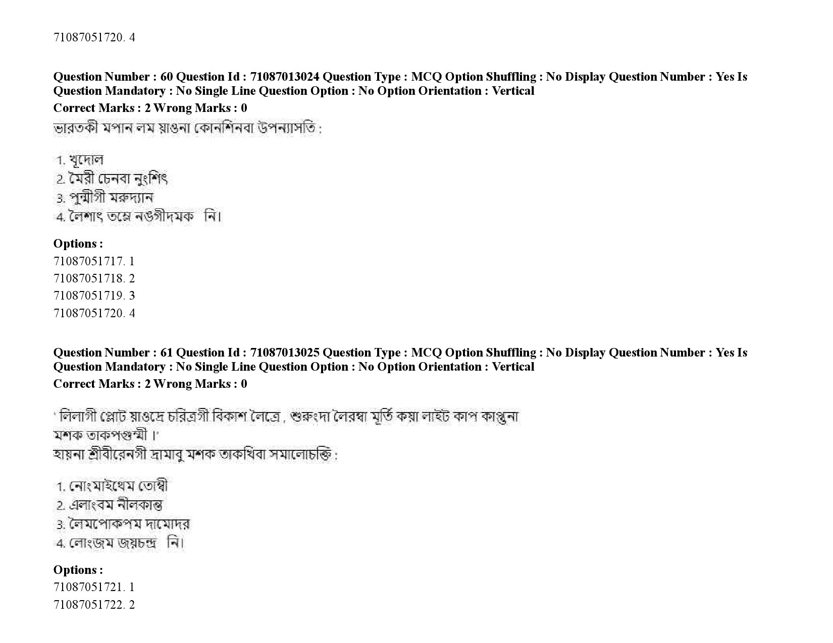 UGC NET Manipuri Question Paper September 2020 91