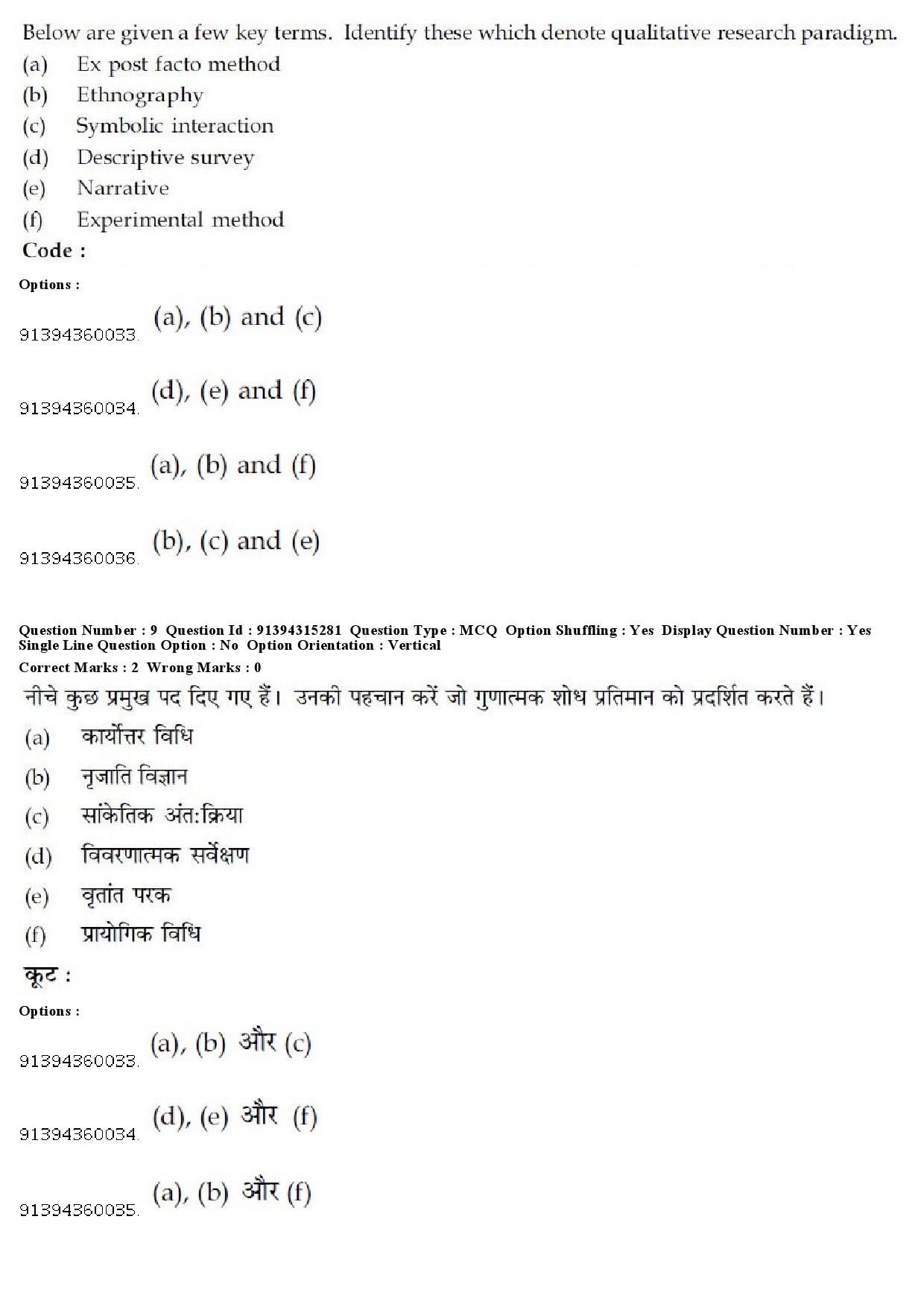 UGC NET Marathi Question Paper December 2018 10