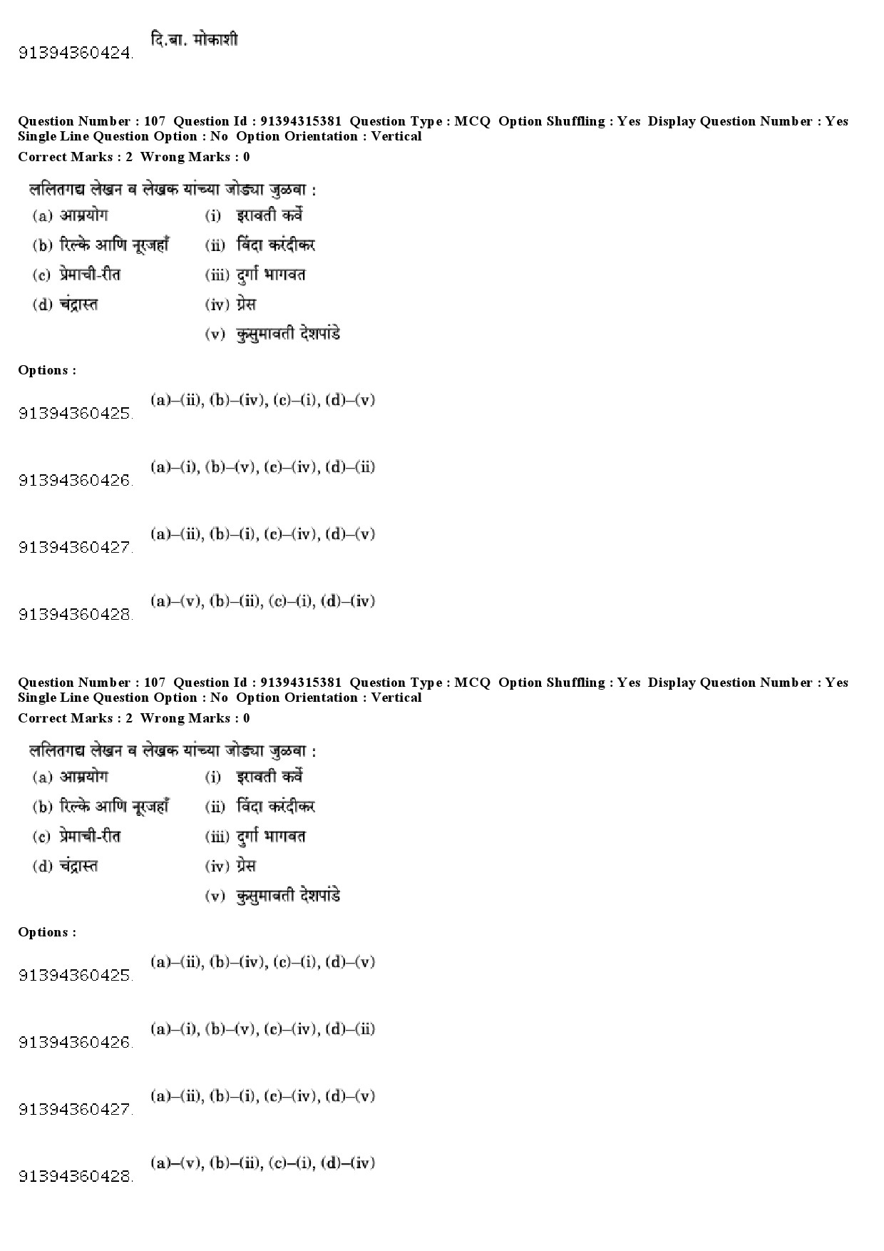 UGC NET Marathi Question Paper December 2018 92