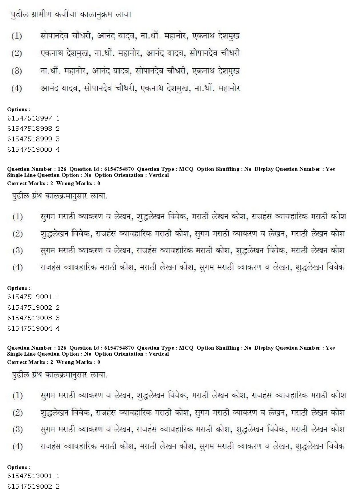 UGC NET Marathi Question Paper December 2019 111