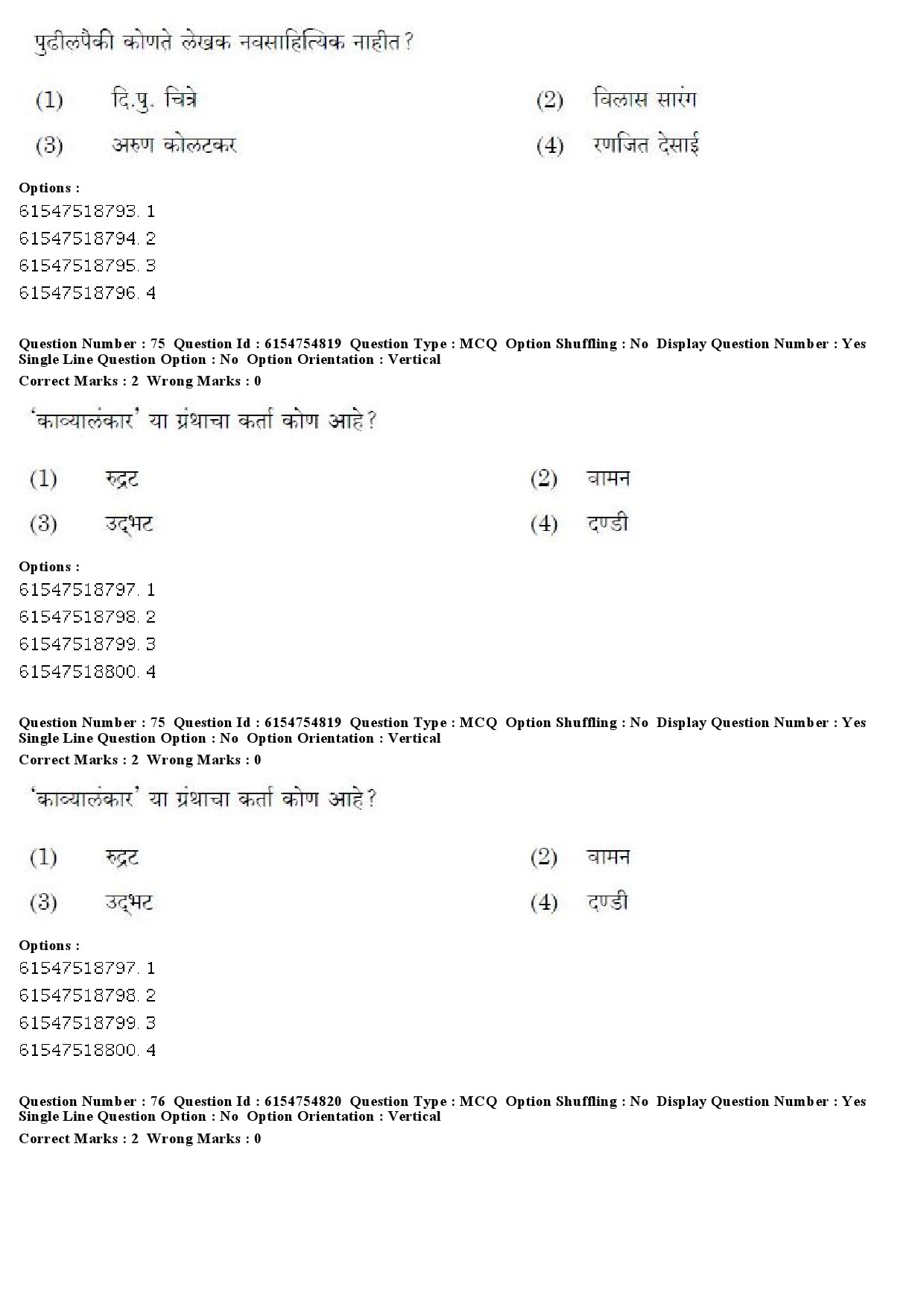 UGC NET Marathi Question Paper December 2019 61