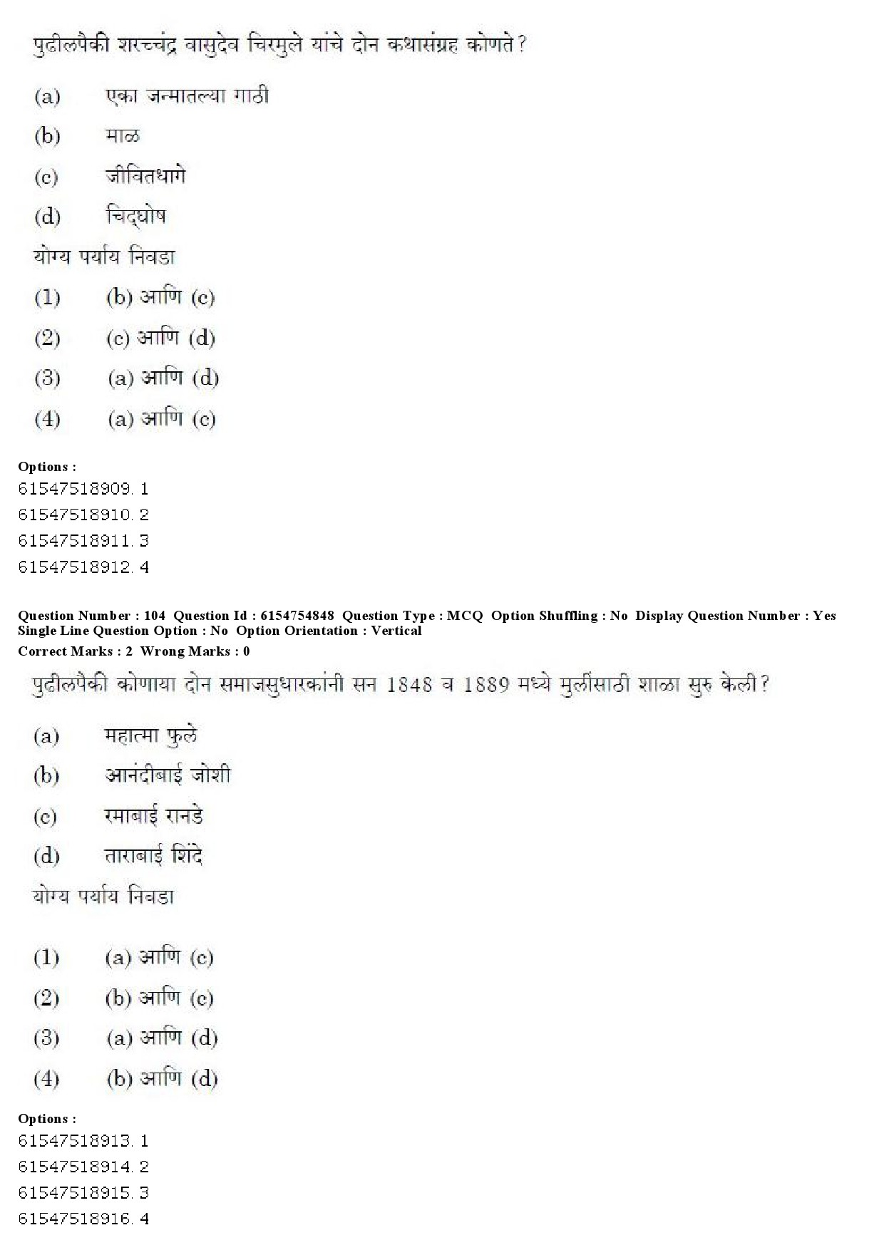 UGC NET Marathi Question Paper December 2019 86