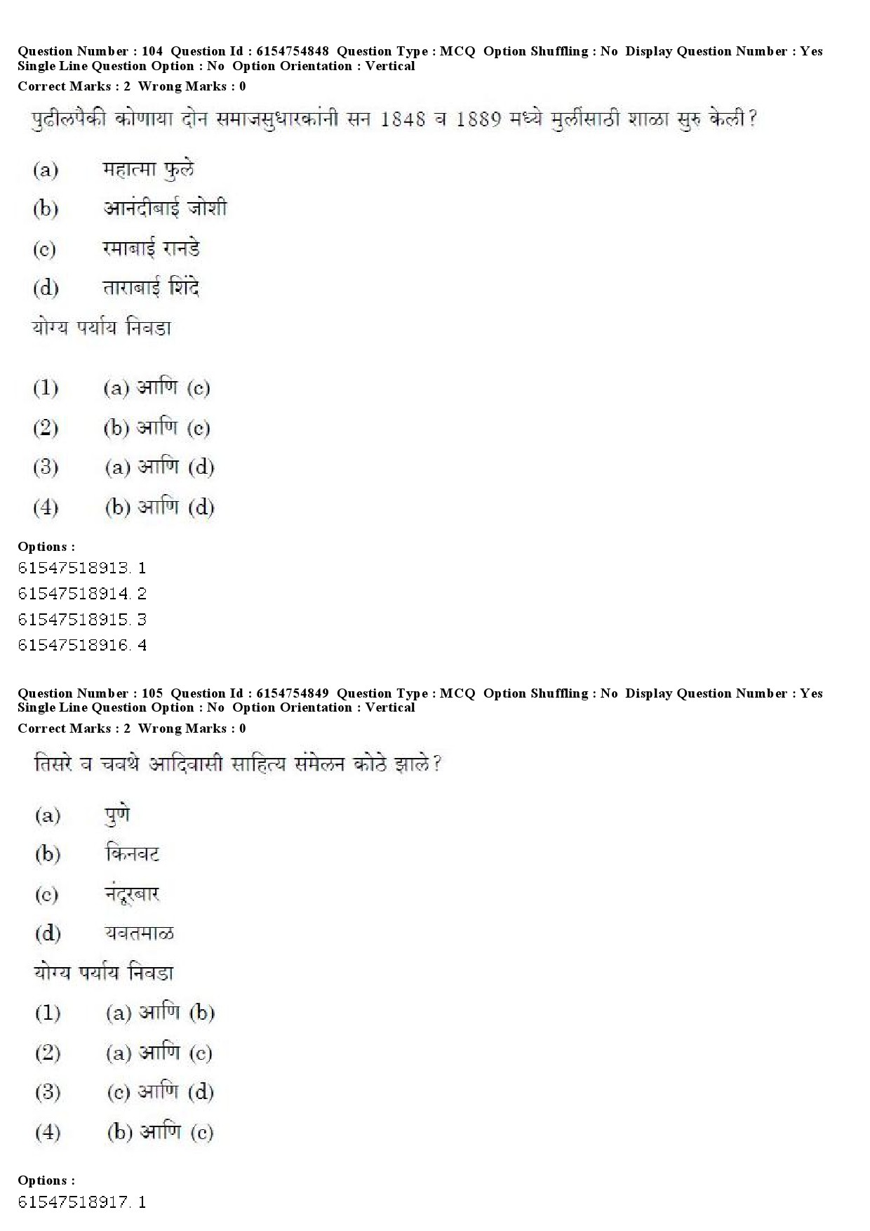 UGC NET Marathi Question Paper December 2019 87