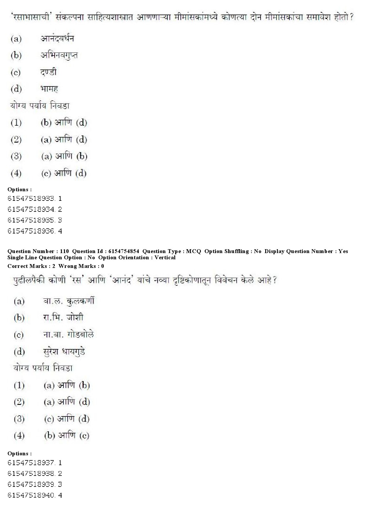 UGC NET Marathi Question Paper December 2019 93