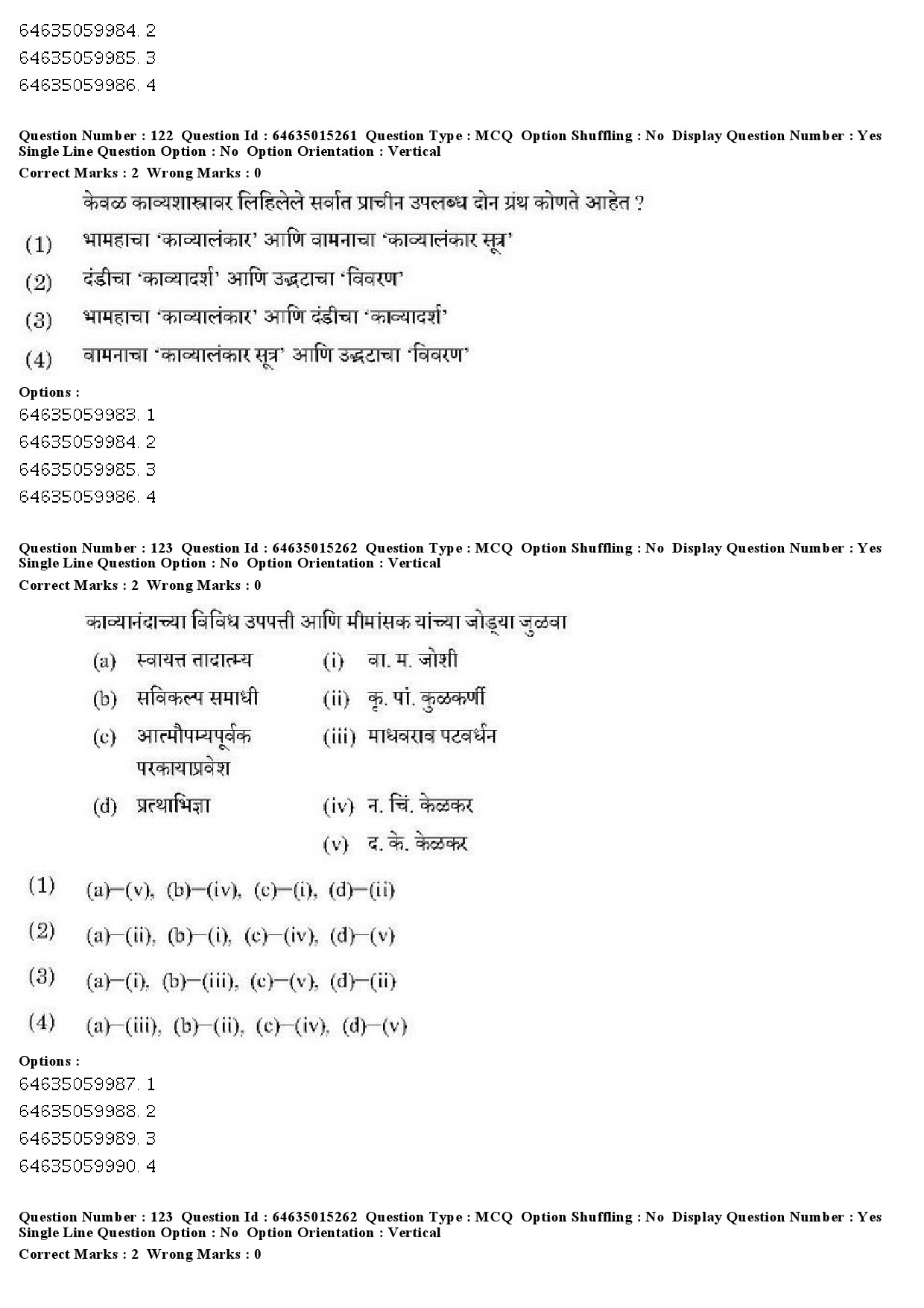 UGC NET Marathi Question Paper June 2019 102