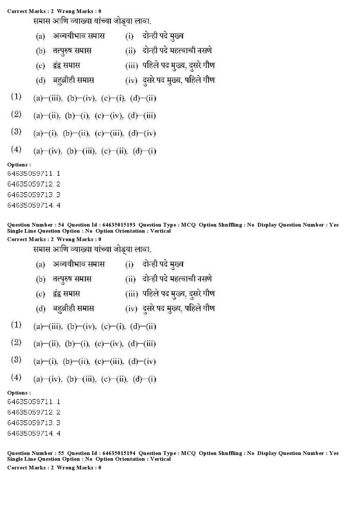 UGC NET Marathi Question Paper June 2019 51