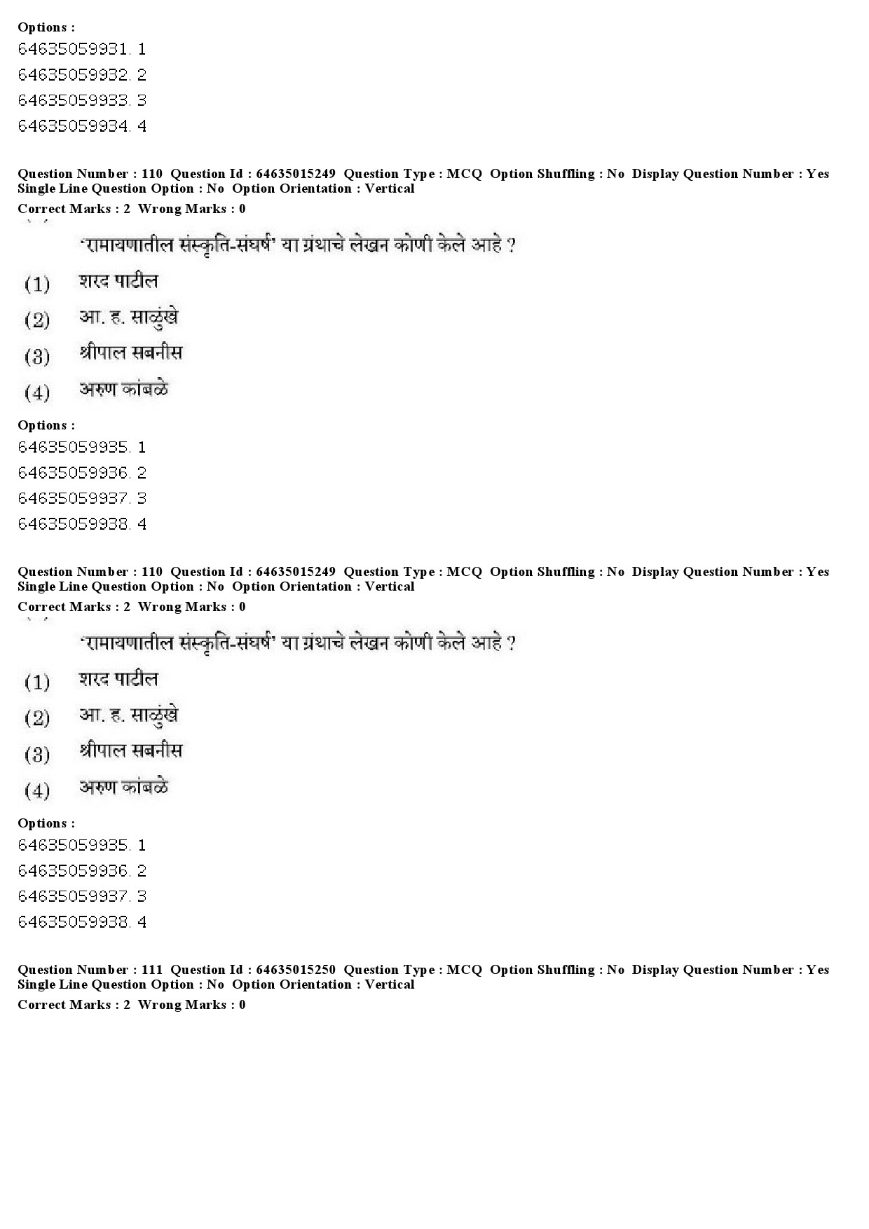 UGC NET Marathi Question Paper June 2019 93