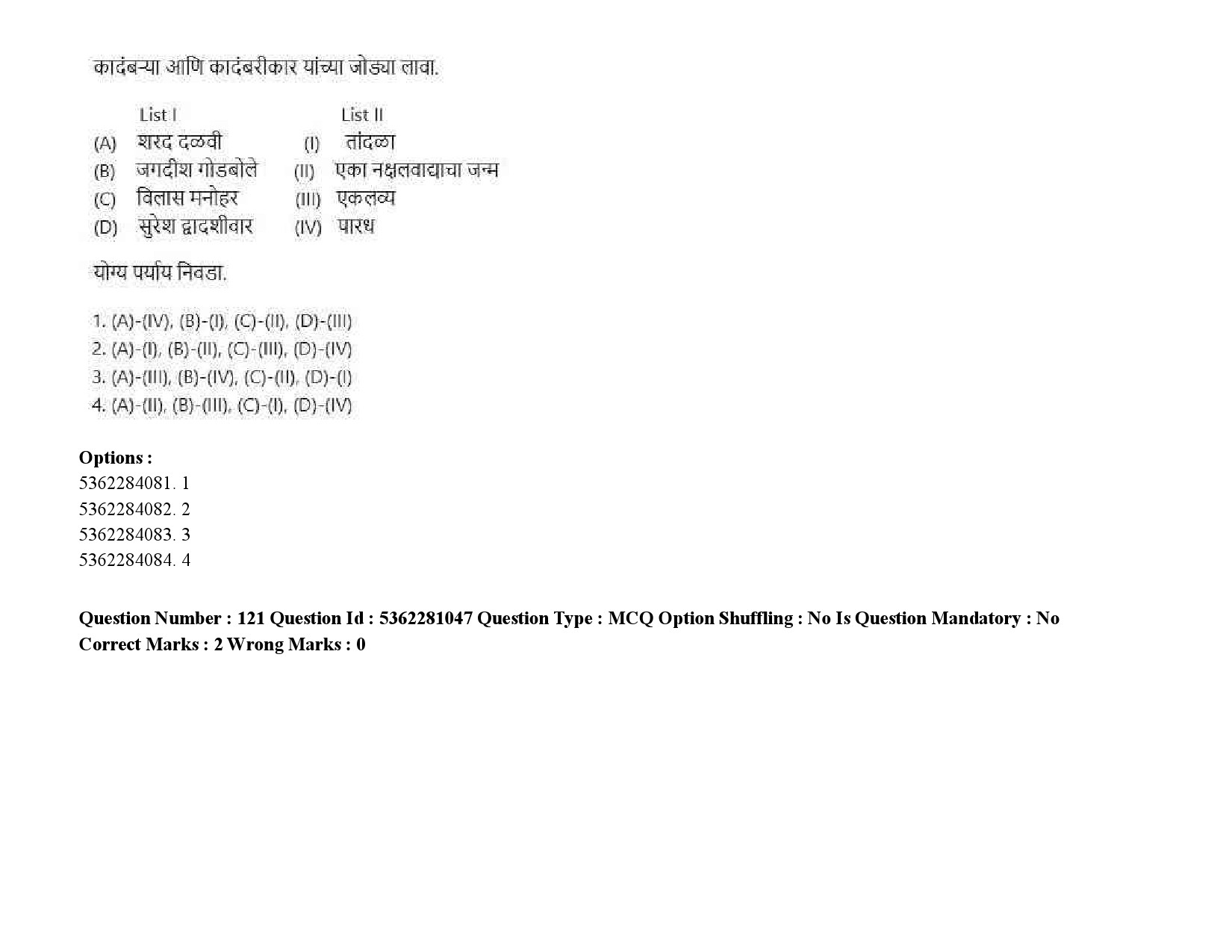 UGC NET Marathi Question Paper September 2020 172