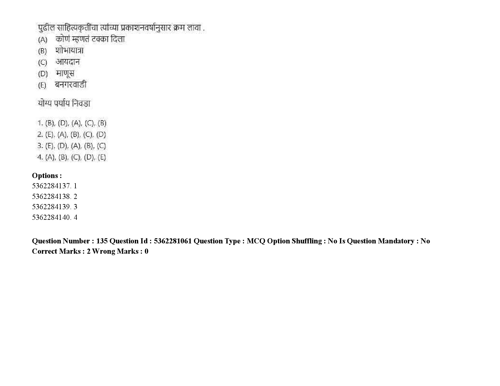 UGC NET Marathi Question Paper September 2020 200