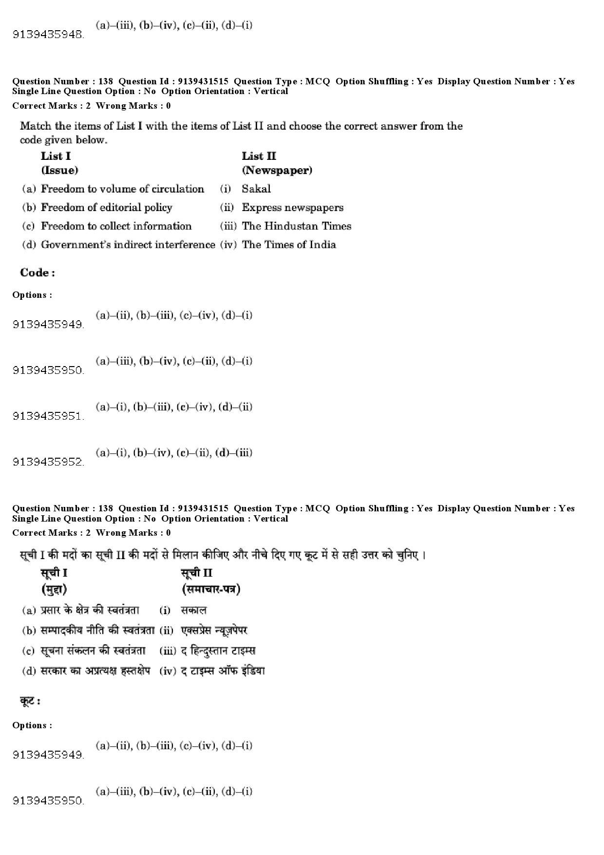 UGC NET Mass Communication And Journalism Question Paper December 2018 115