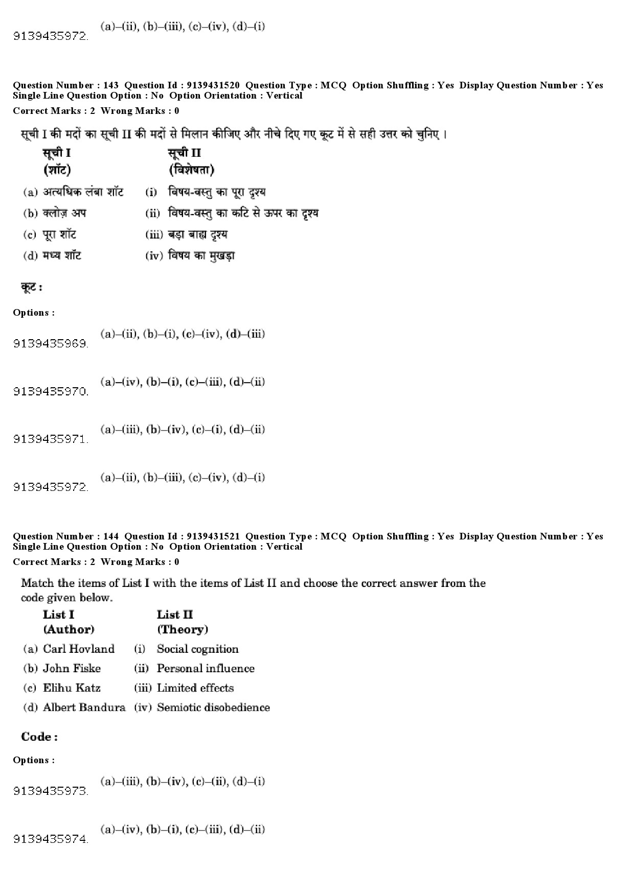 UGC NET Mass Communication And Journalism Question Paper December 2018 121