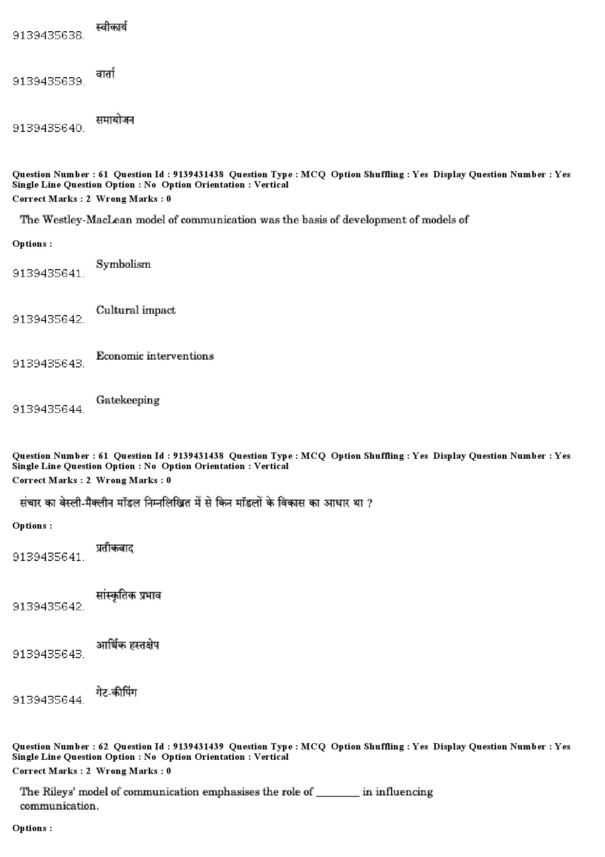 UGC NET Mass Communication And Journalism Question Paper December 2018 54