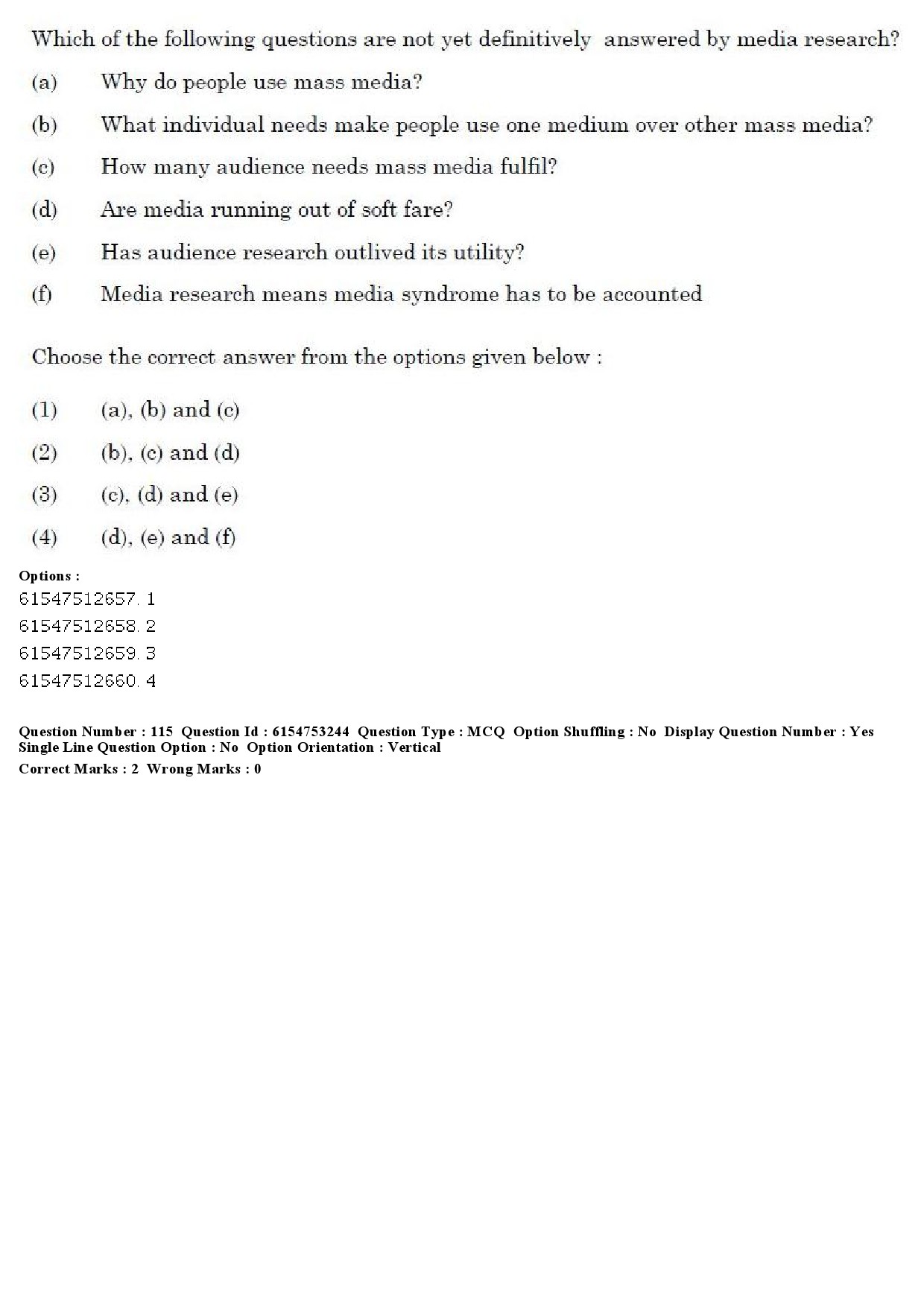 UGC NET Mass Communication And Journalism Question Paper December 2019 117