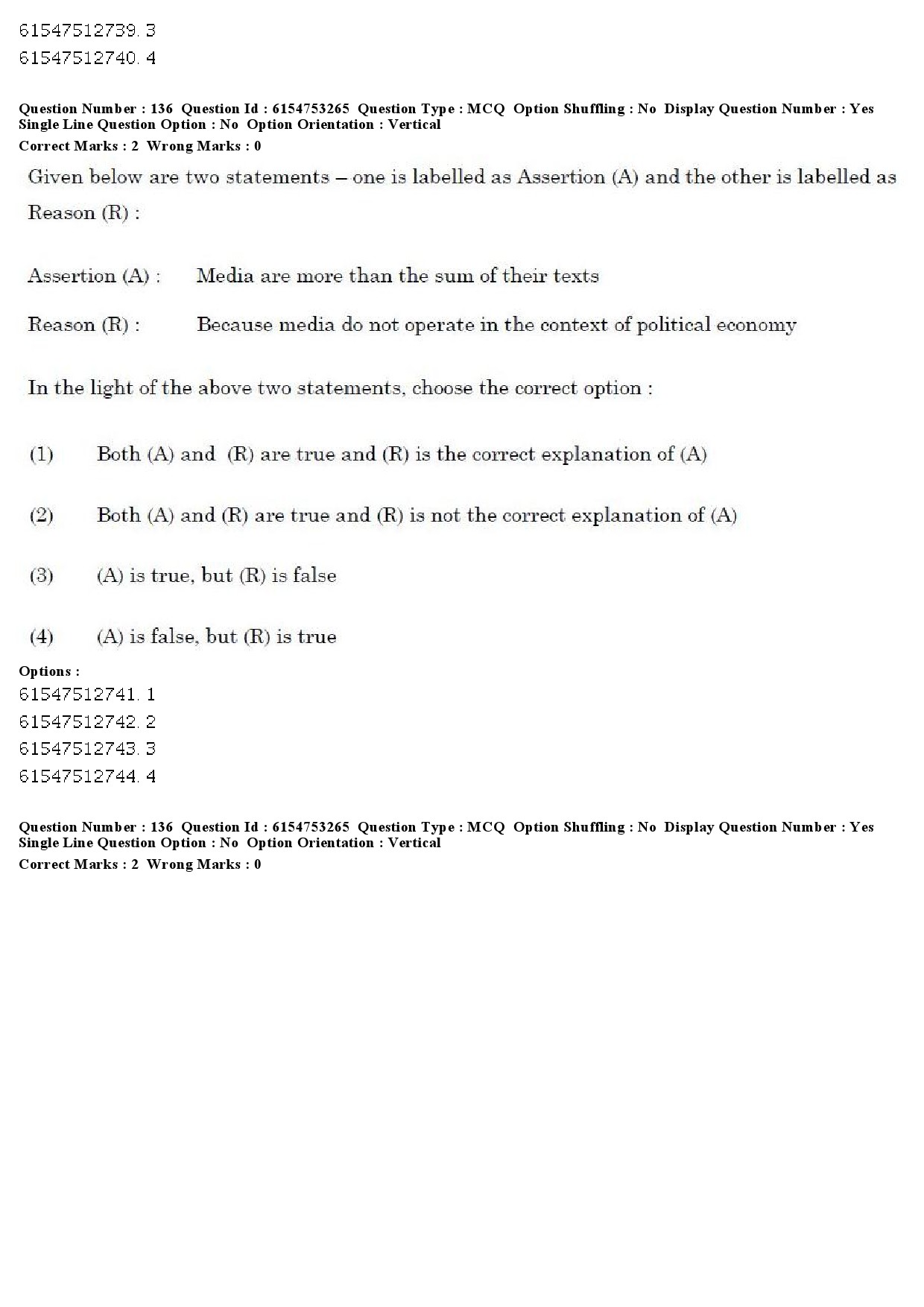 UGC NET Mass Communication And Journalism Question Paper December 2019 147