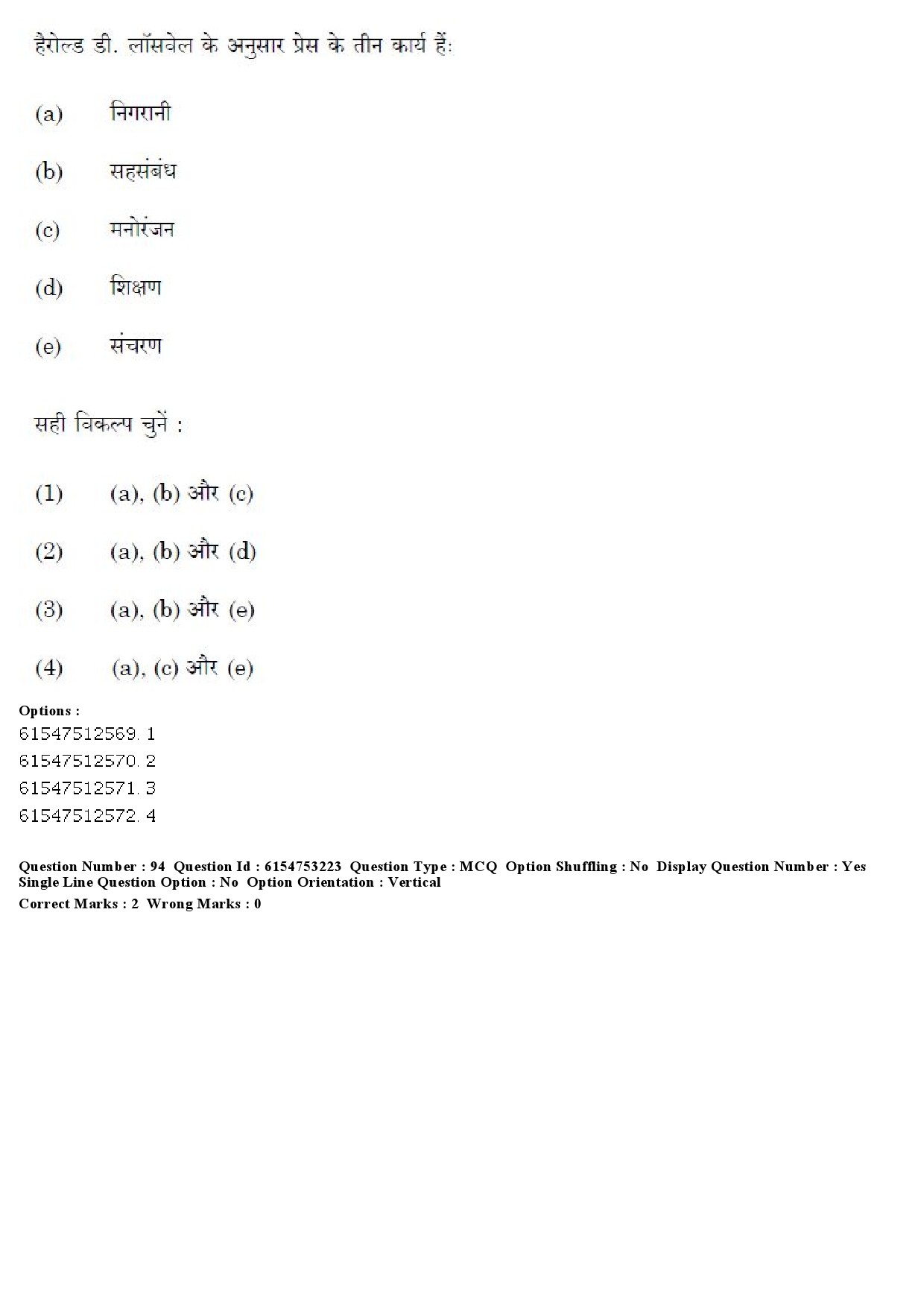 UGC NET Mass Communication And Journalism Question Paper December 2019 74