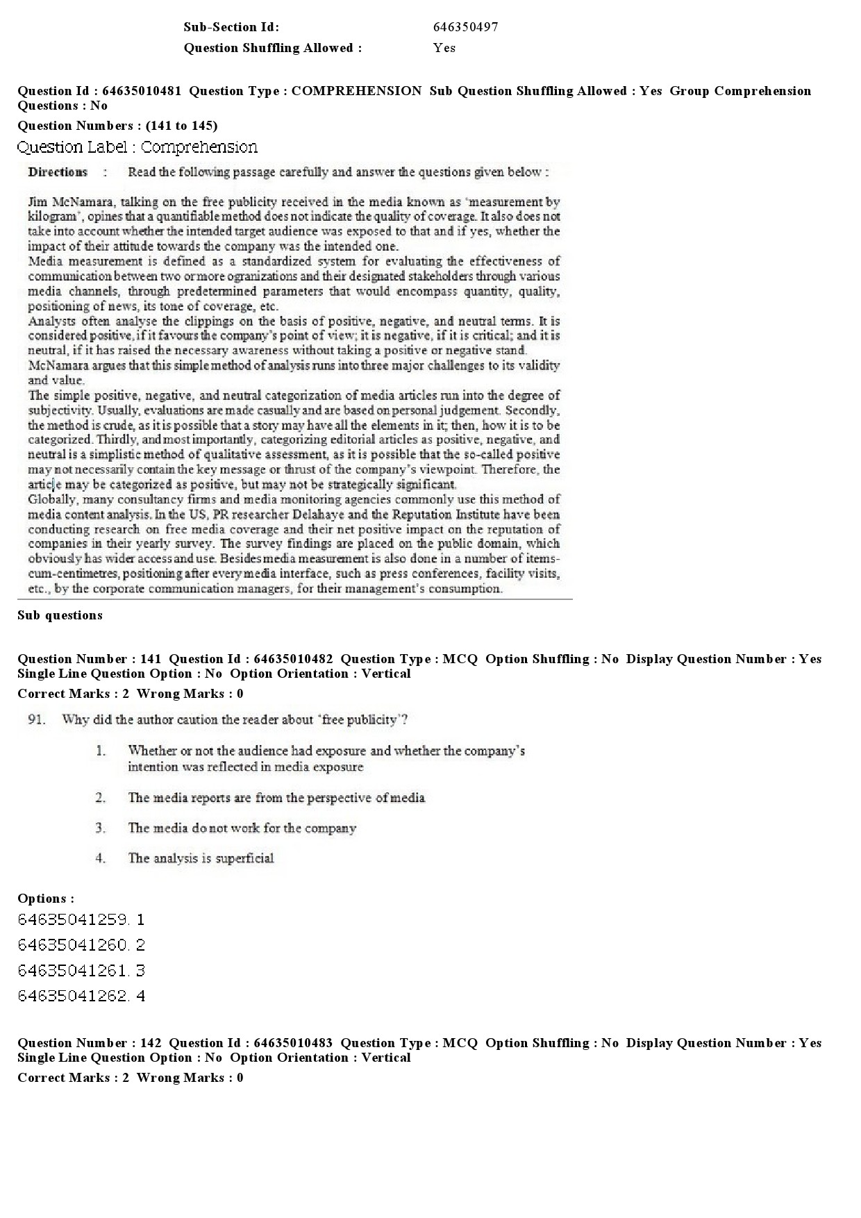 UGC NET Mass Communication And Journalism Question Paper June 2019 105