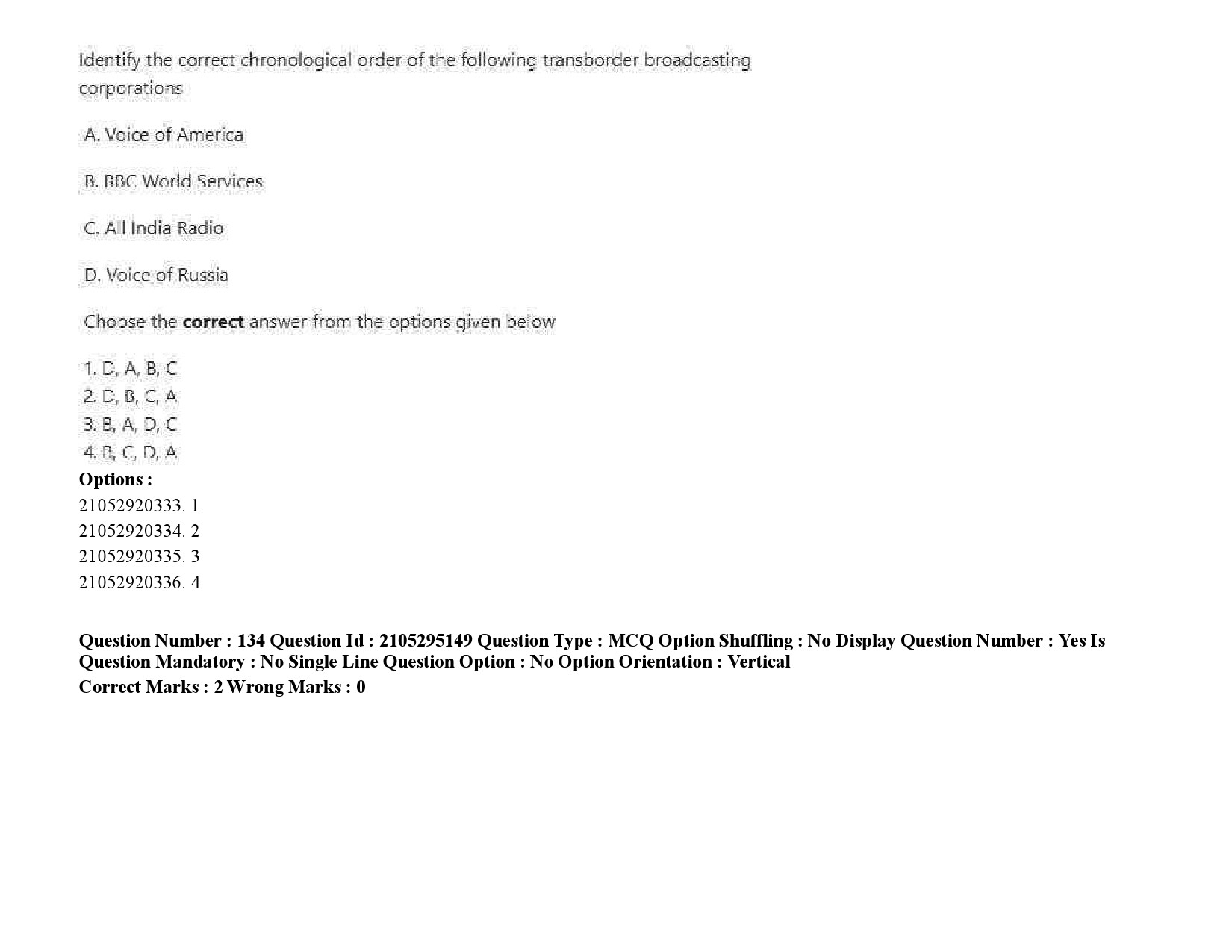 UGC NET Mass Communication And Journalism Question Paper September 2020 204