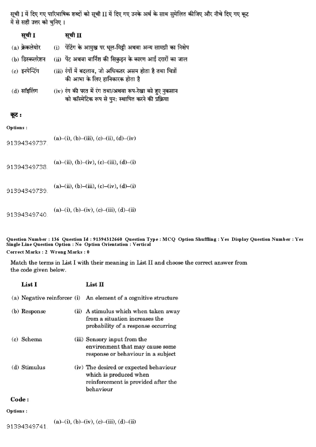 UGC NET Museology and Conservation Question Paper December 2018 129