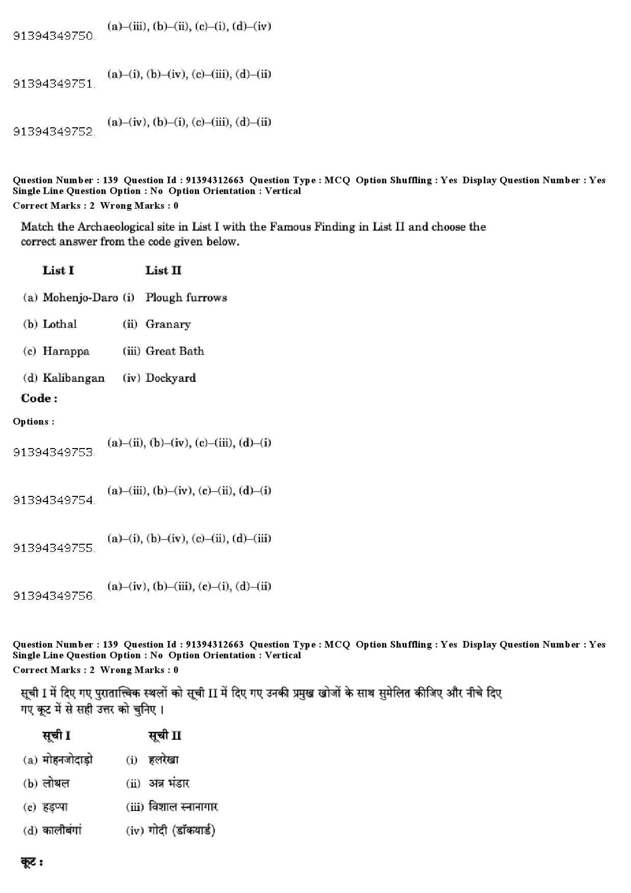 UGC NET Museology and Conservation Question Paper December 2018 133