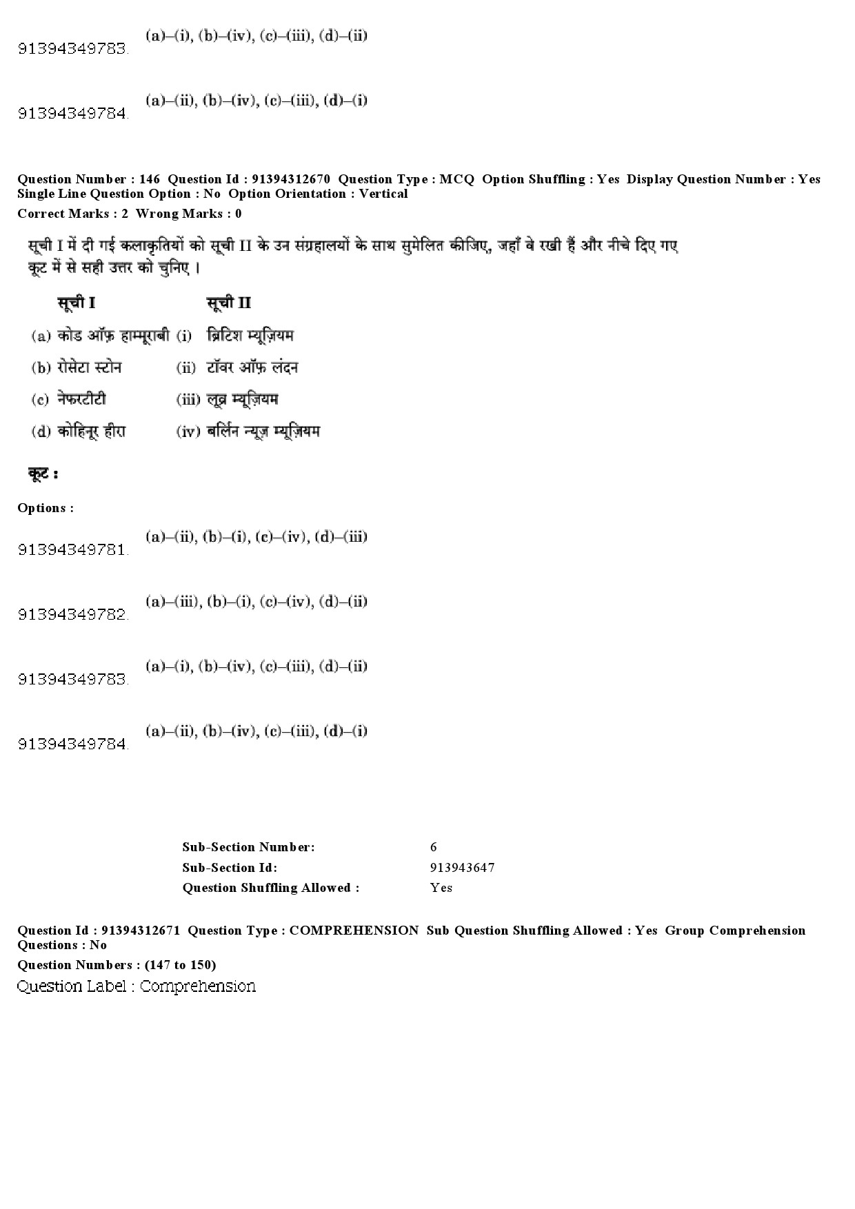 UGC NET Museology and Conservation Question Paper December 2018 142