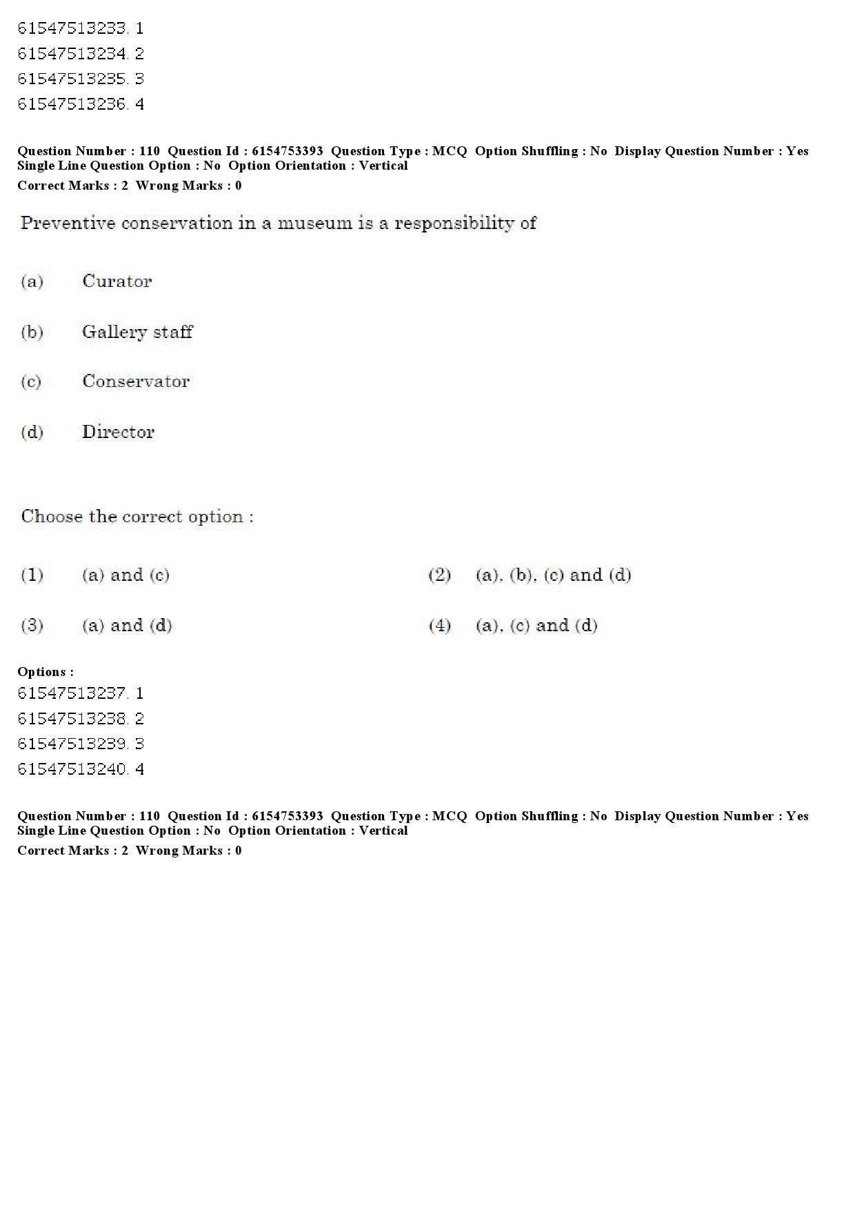 UGC NET Museology and Conservation Question Paper December 2019 100