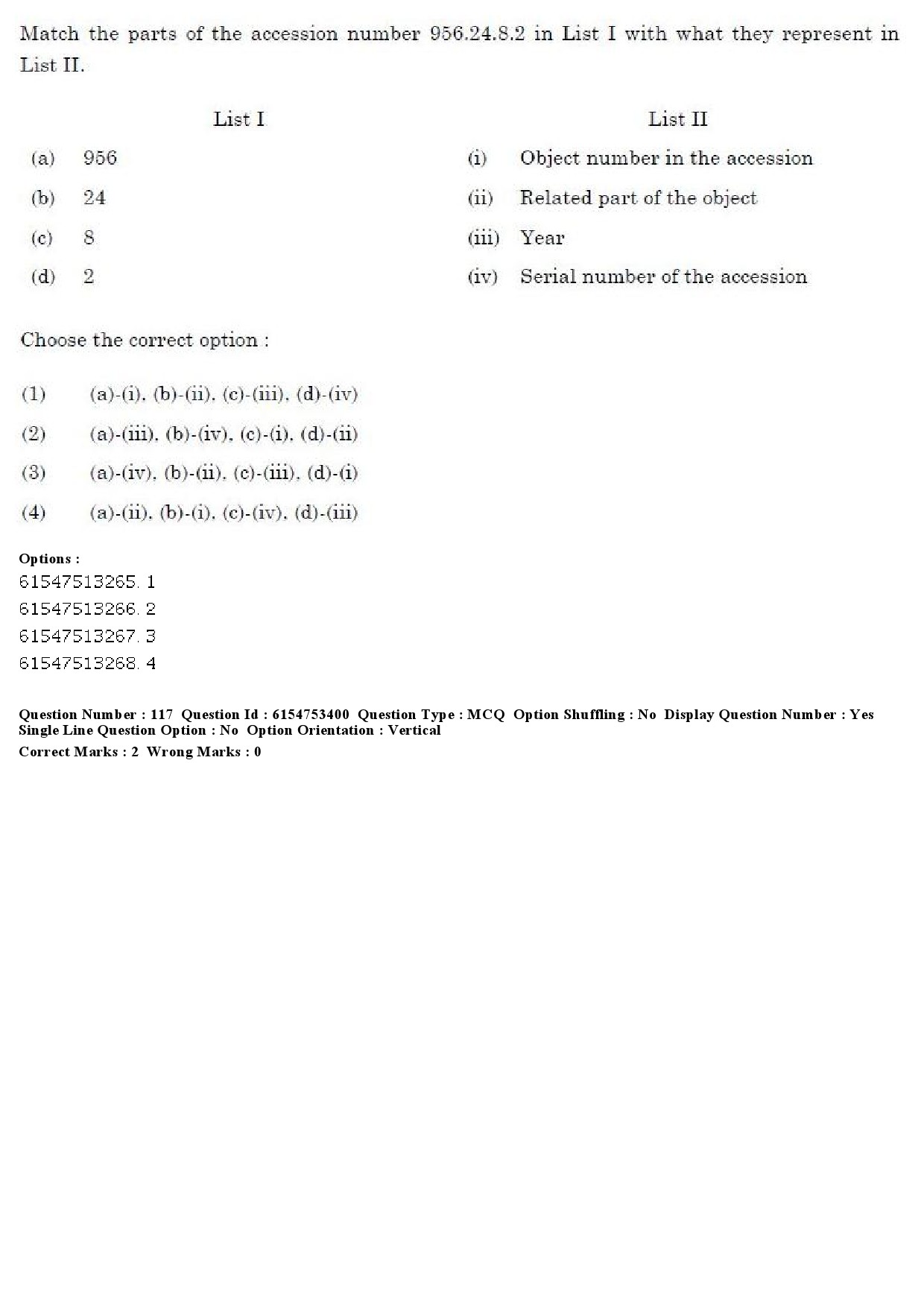 UGC NET Museology and Conservation Question Paper December 2019 111