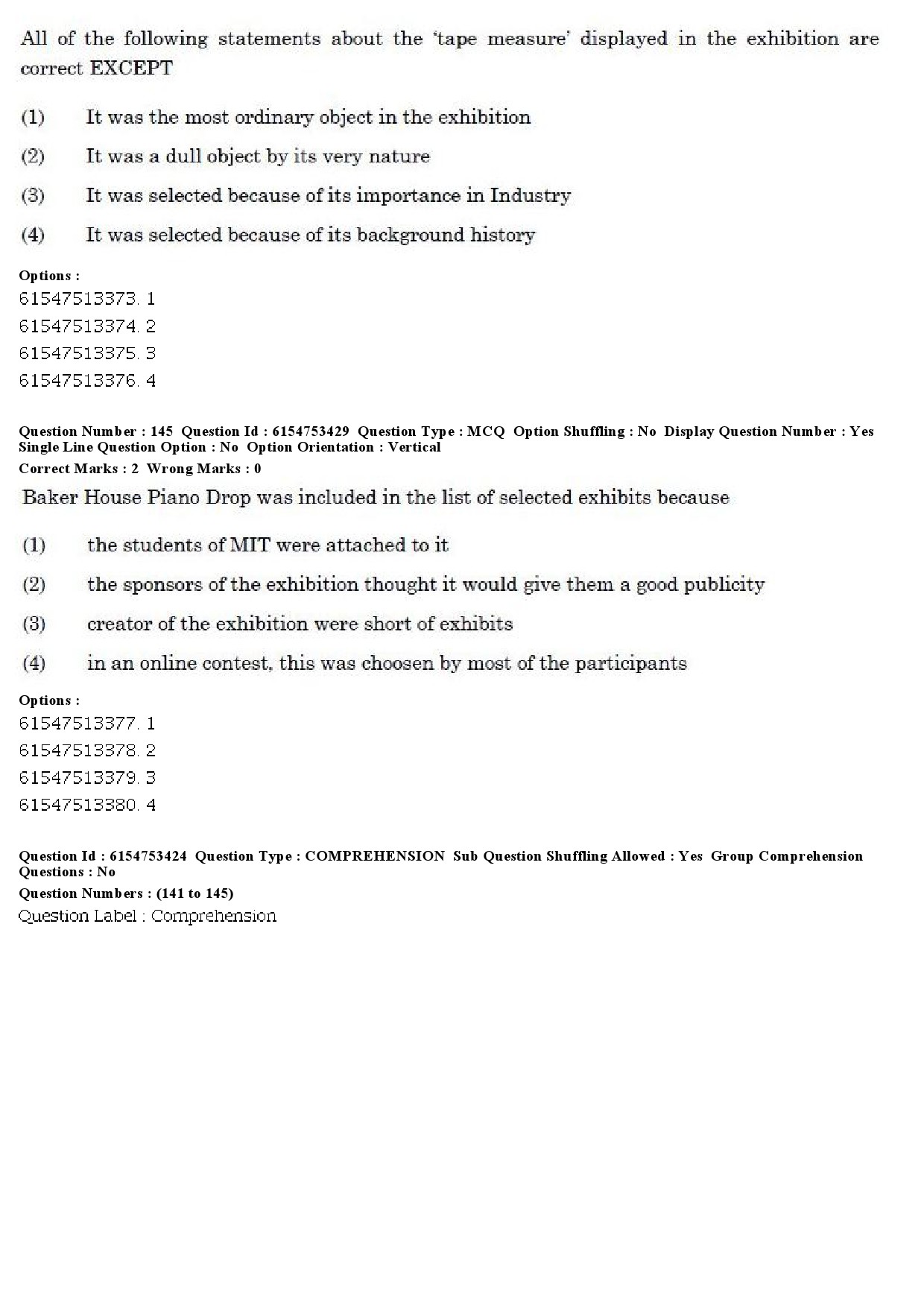 UGC NET Museology and Conservation Question Paper December 2019 146