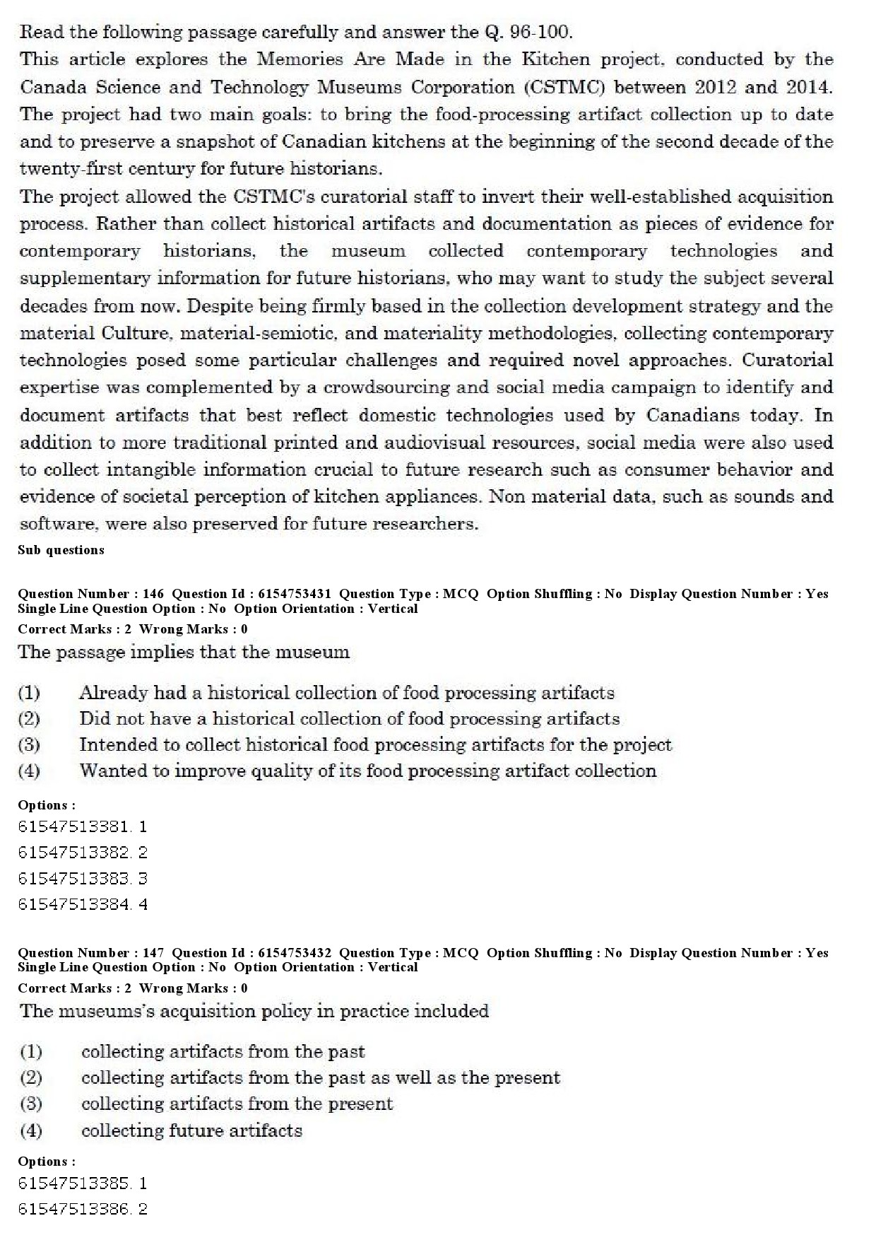 UGC NET Museology and Conservation Question Paper December 2019 150