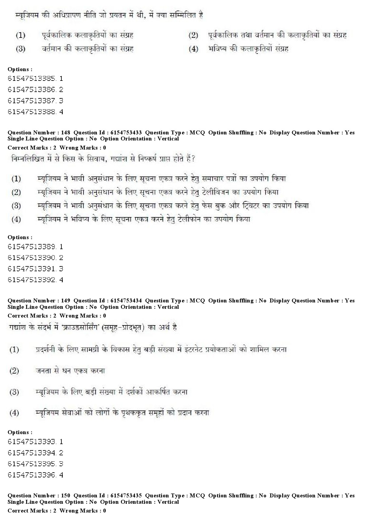 UGC NET Museology and Conservation Question Paper December 2019 153