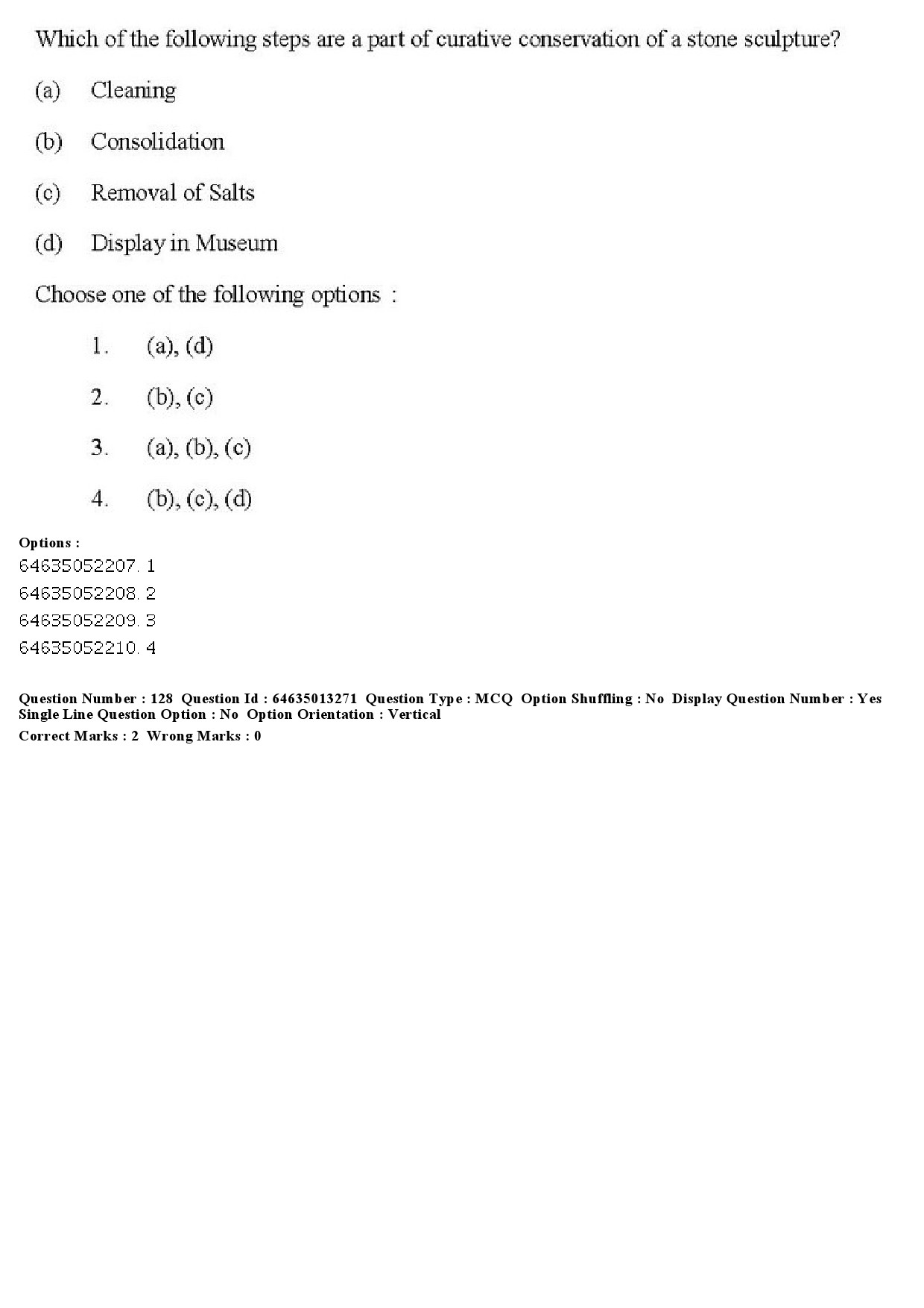 UGC NET Museology and Conservation Question Paper June 2019 112