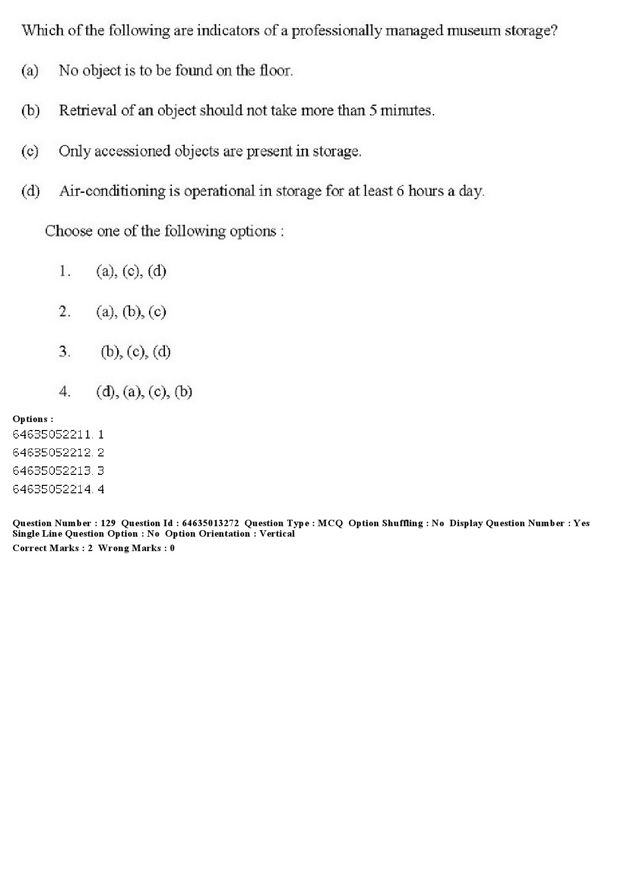 UGC NET Museology and Conservation Question Paper June 2019 114