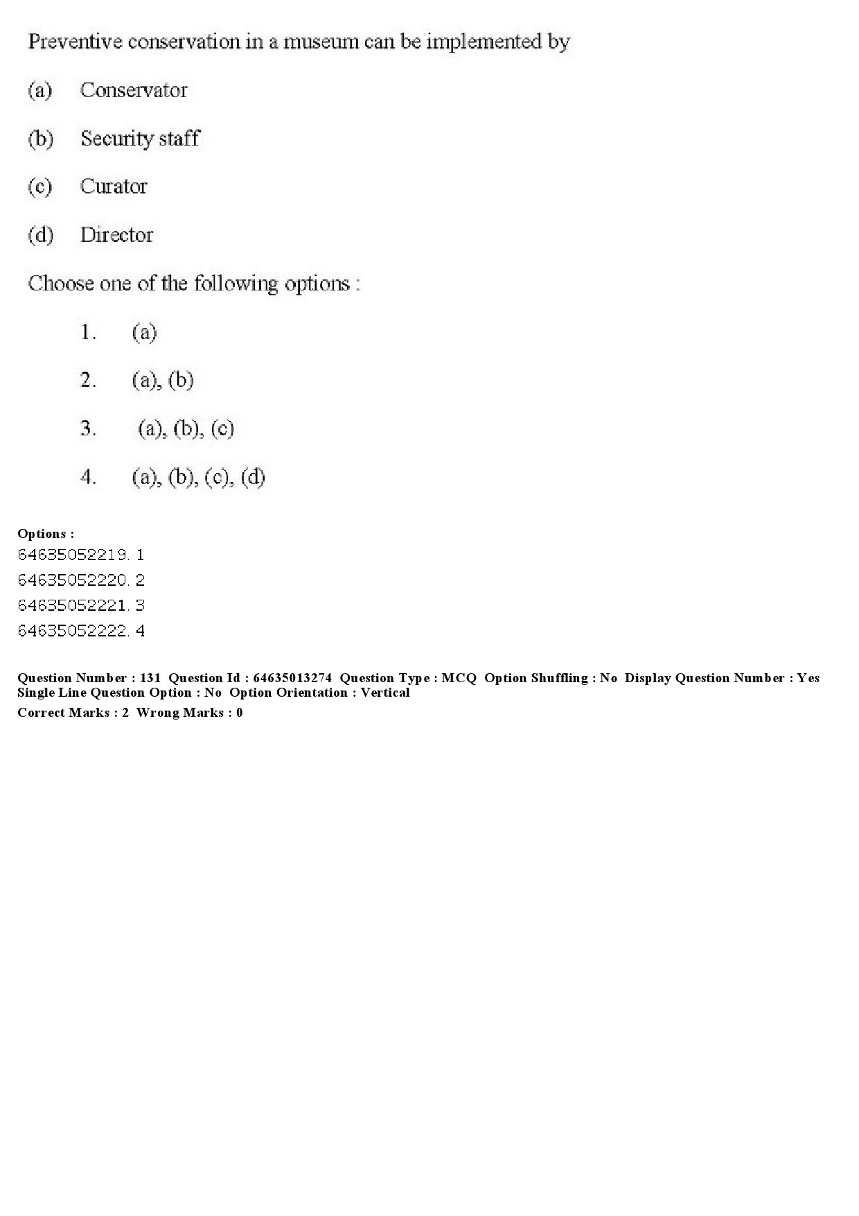 UGC NET Museology and Conservation Question Paper June 2019 118