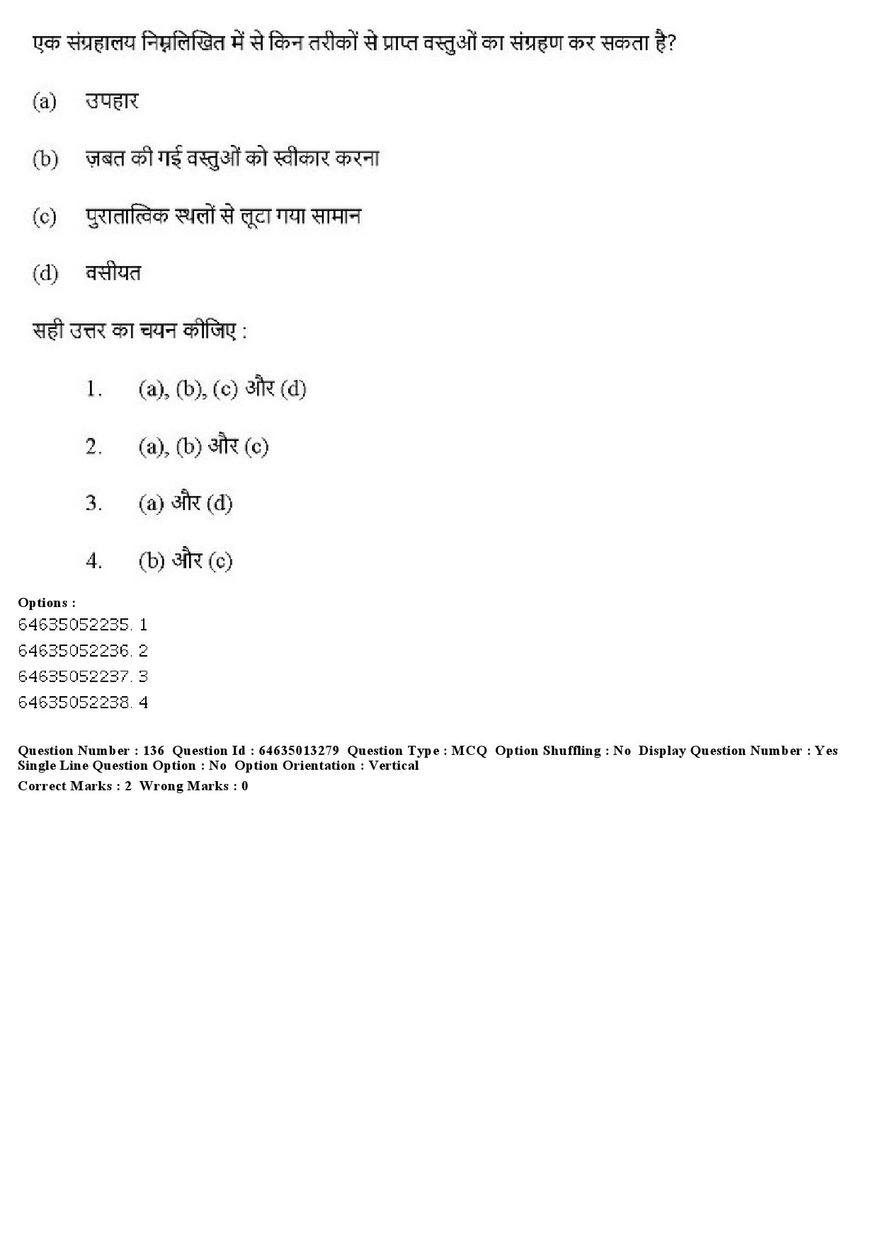 UGC NET Museology and Conservation Question Paper June 2019 127