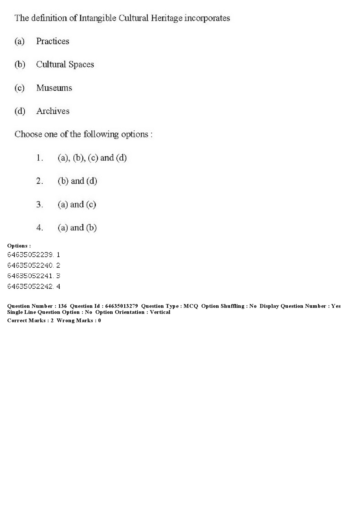 UGC NET Museology and Conservation Question Paper June 2019 128