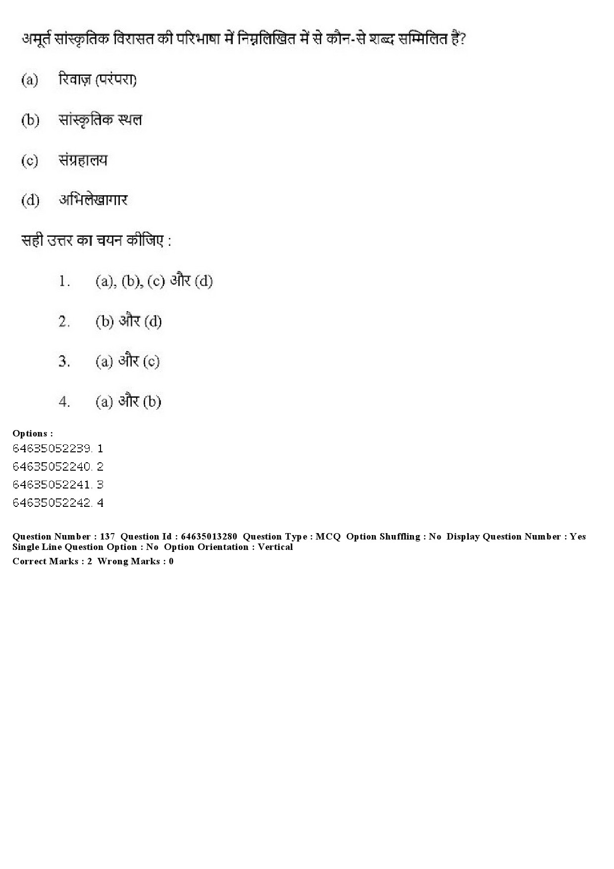 UGC NET Museology and Conservation Question Paper June 2019 129