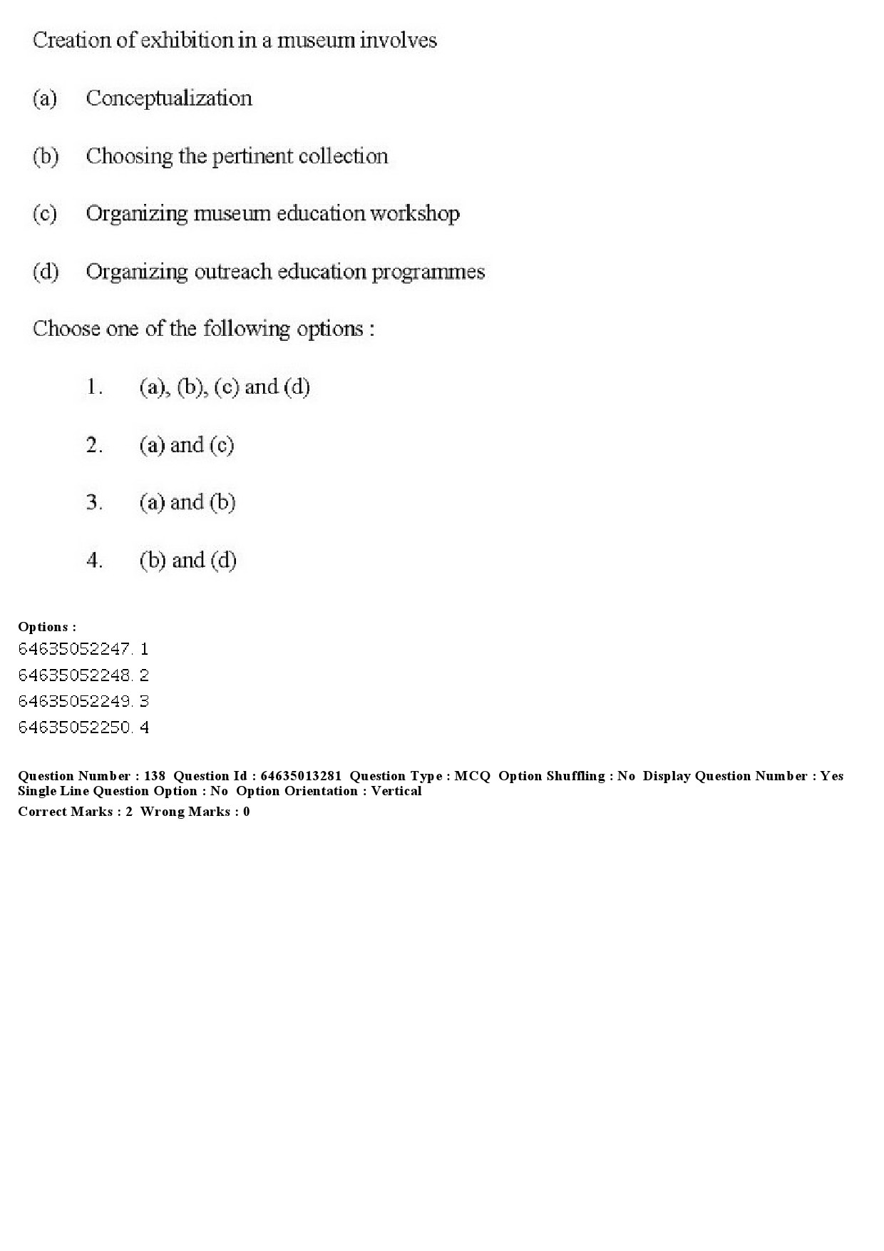 UGC NET Museology and Conservation Question Paper June 2019 132