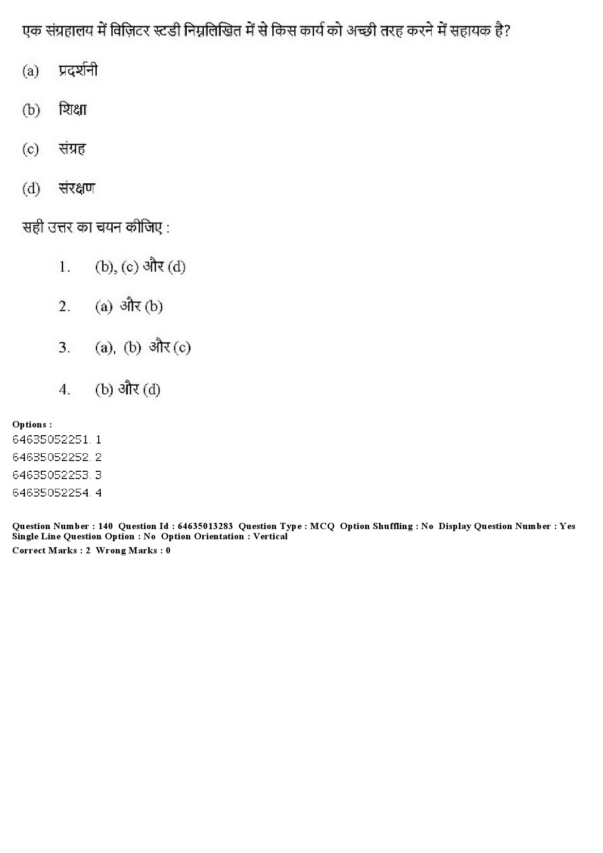 UGC NET Museology and Conservation Question Paper June 2019 135