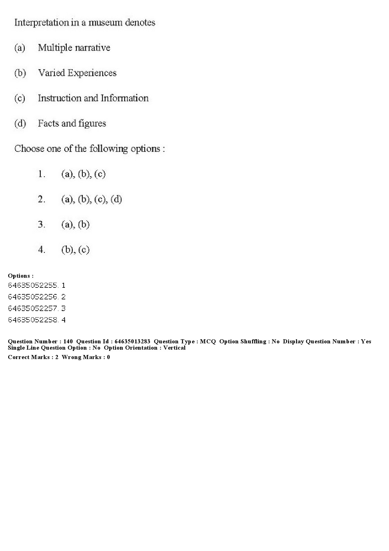 UGC NET Museology and Conservation Question Paper June 2019 136