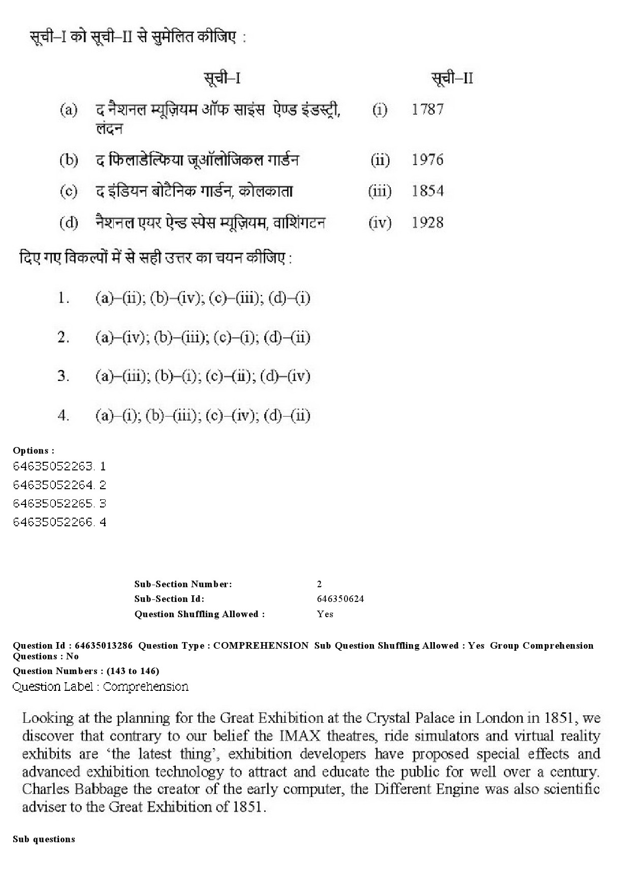 UGC NET Museology and Conservation Question Paper June 2019 141